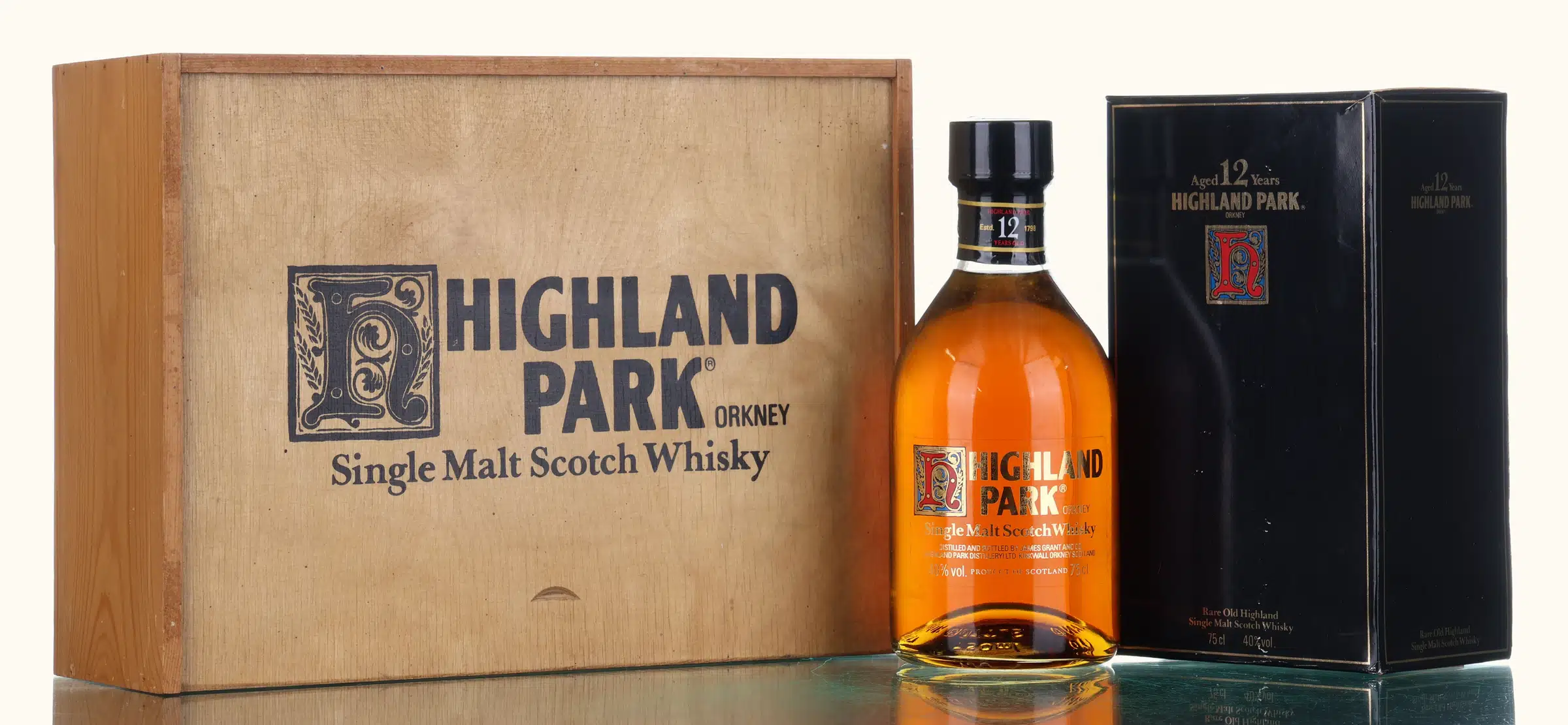 Highland Park 12 Year Old, 40%, 75cl whisky bottle