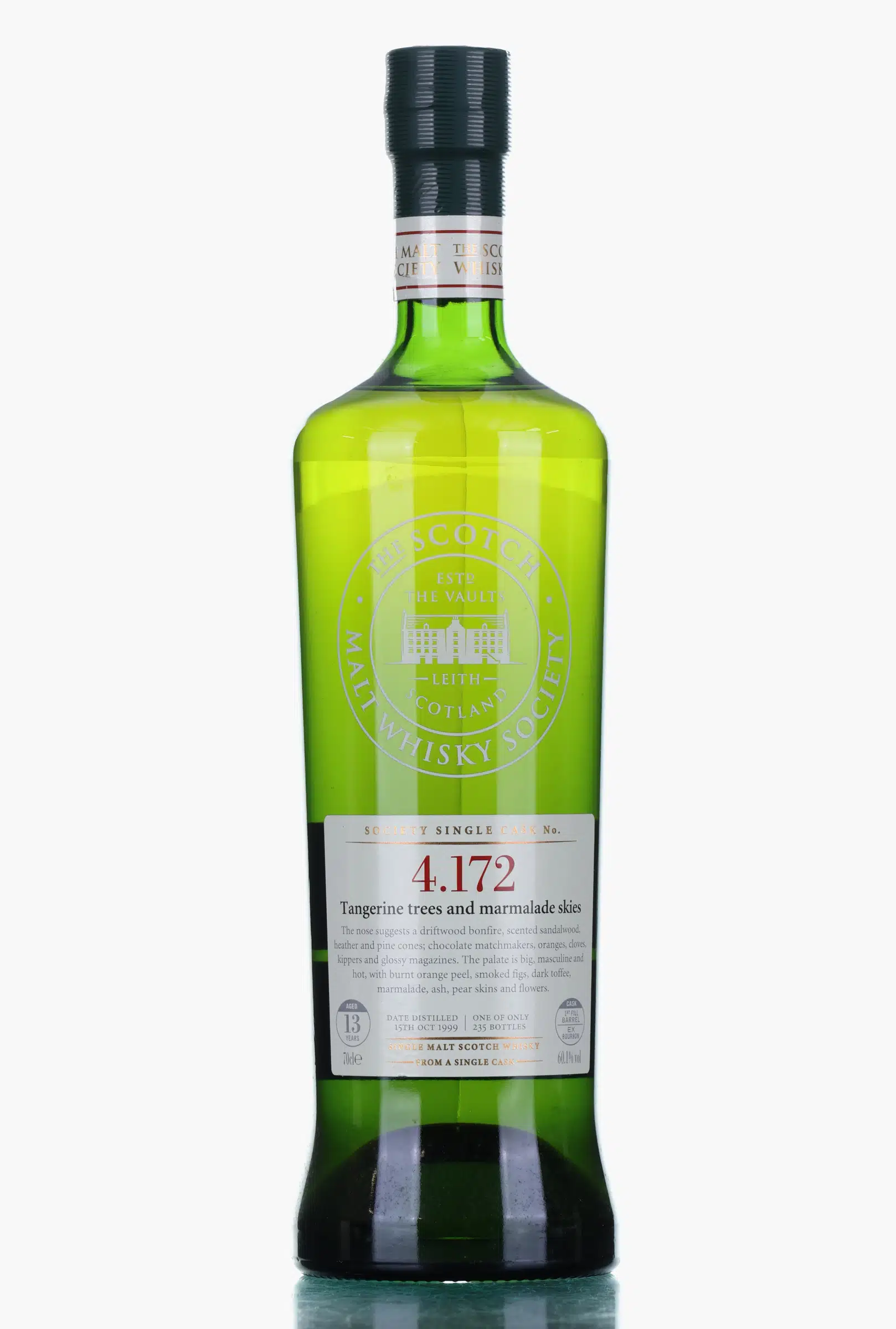 Highland Park 13 Year Old, Bourbon Cask, 1999, Scotch Malt Whisky Society, 60.1% whisky bottle