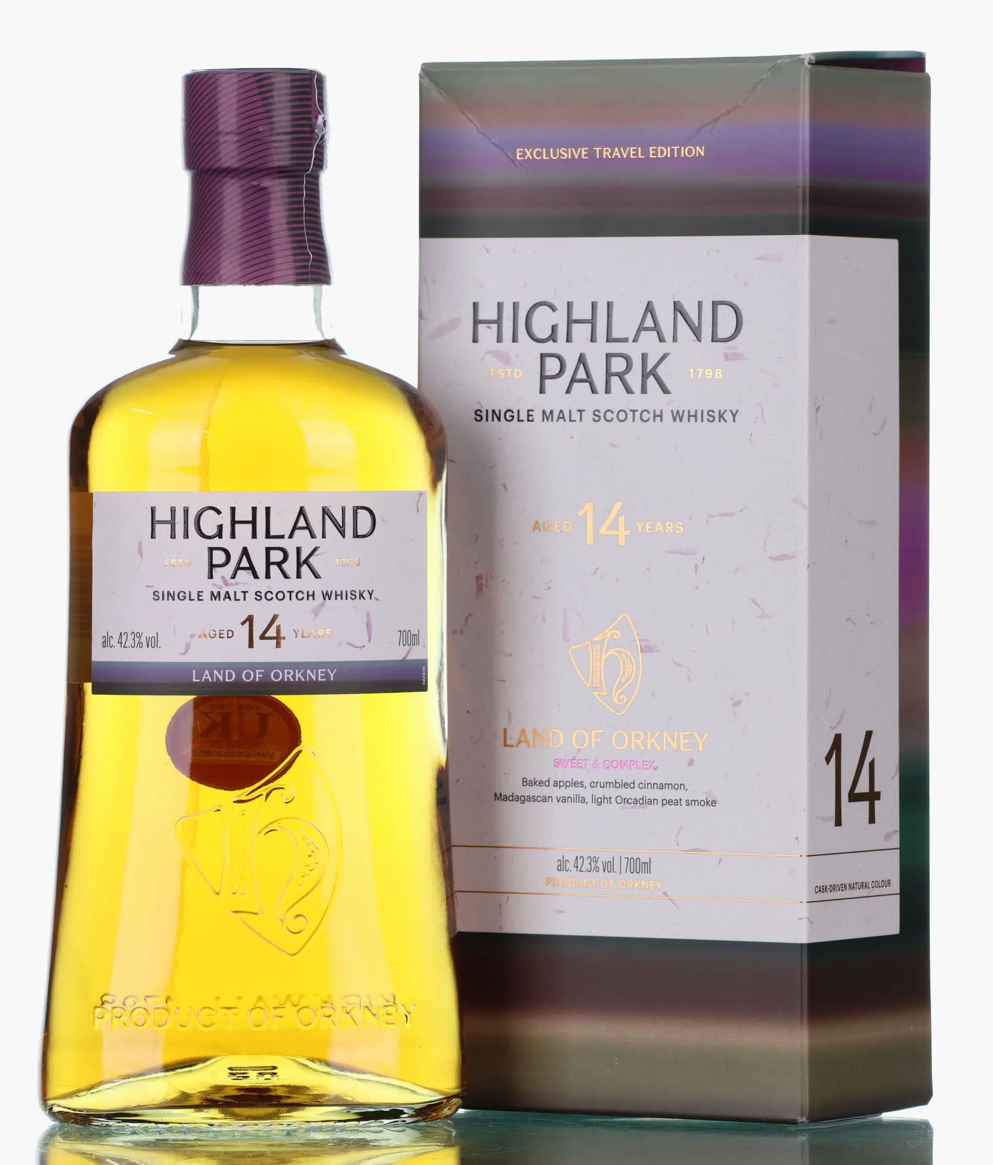 Highland Park 14 Year Old - Land of Orkney, Sherry-seasoned American oak & Refill Cask, 2024, 42.3% whisky bottle