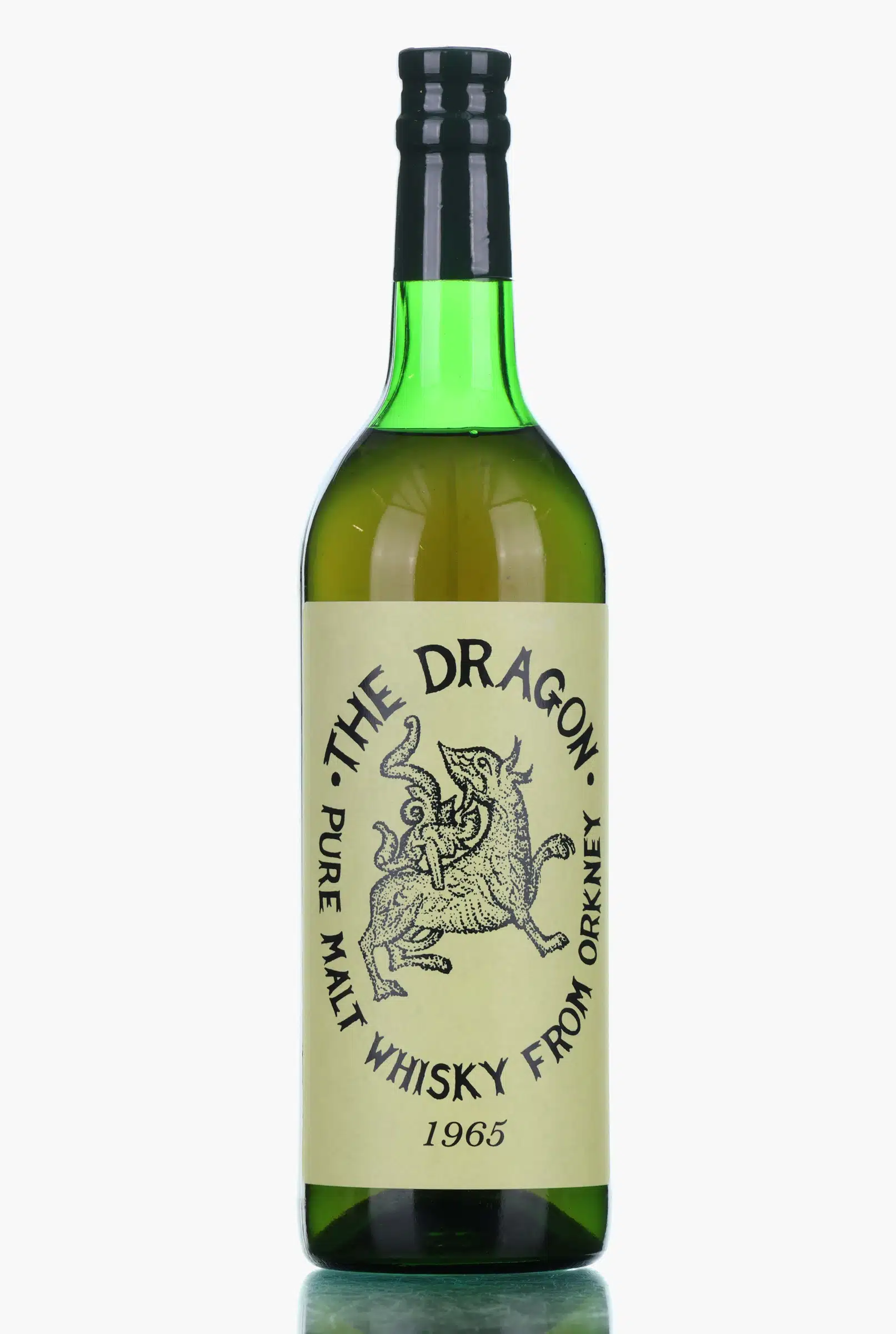 Highland Park The Dragon, 1965, S. & J.D. Robertson Group Ltd., 40% whisky bottle