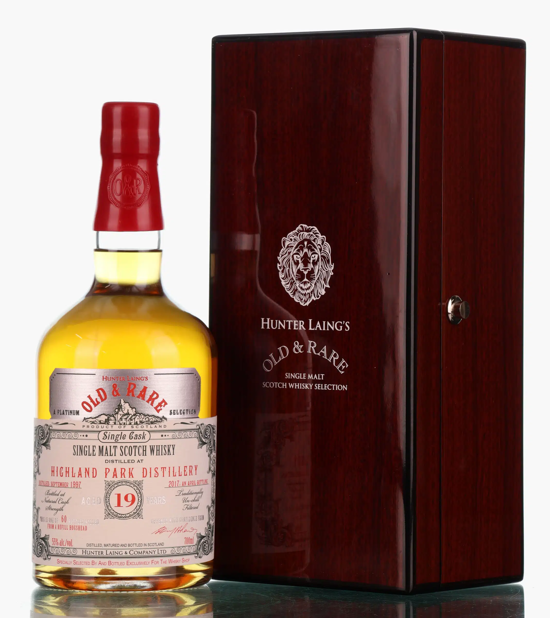 Highland Park Old & Rare 19 Year Old, Hogshead Cask, Cask No. HL13880, 1997, Hunter Laing, 55% whisky bottle