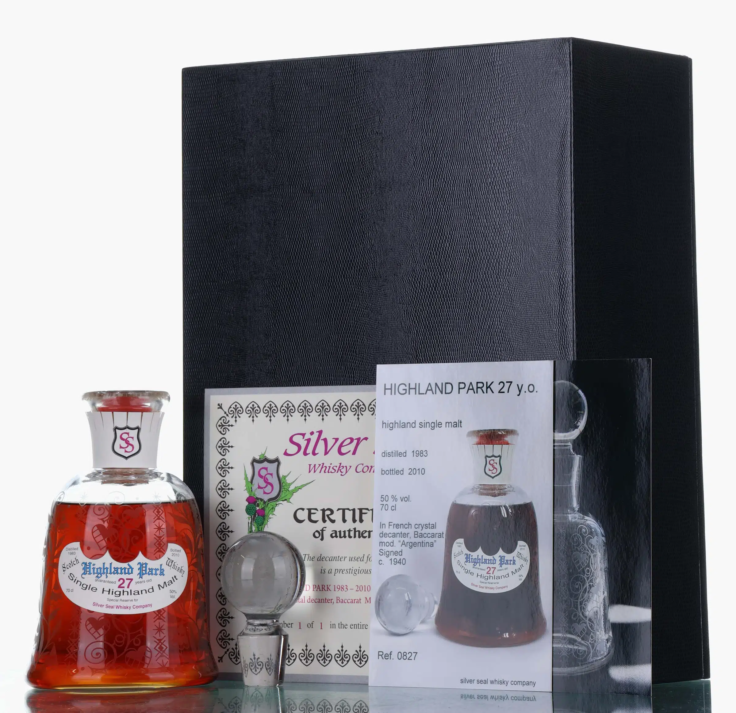 Highland Park 27 Year Old, 1983, Silver Seal, 50% whisky bottle