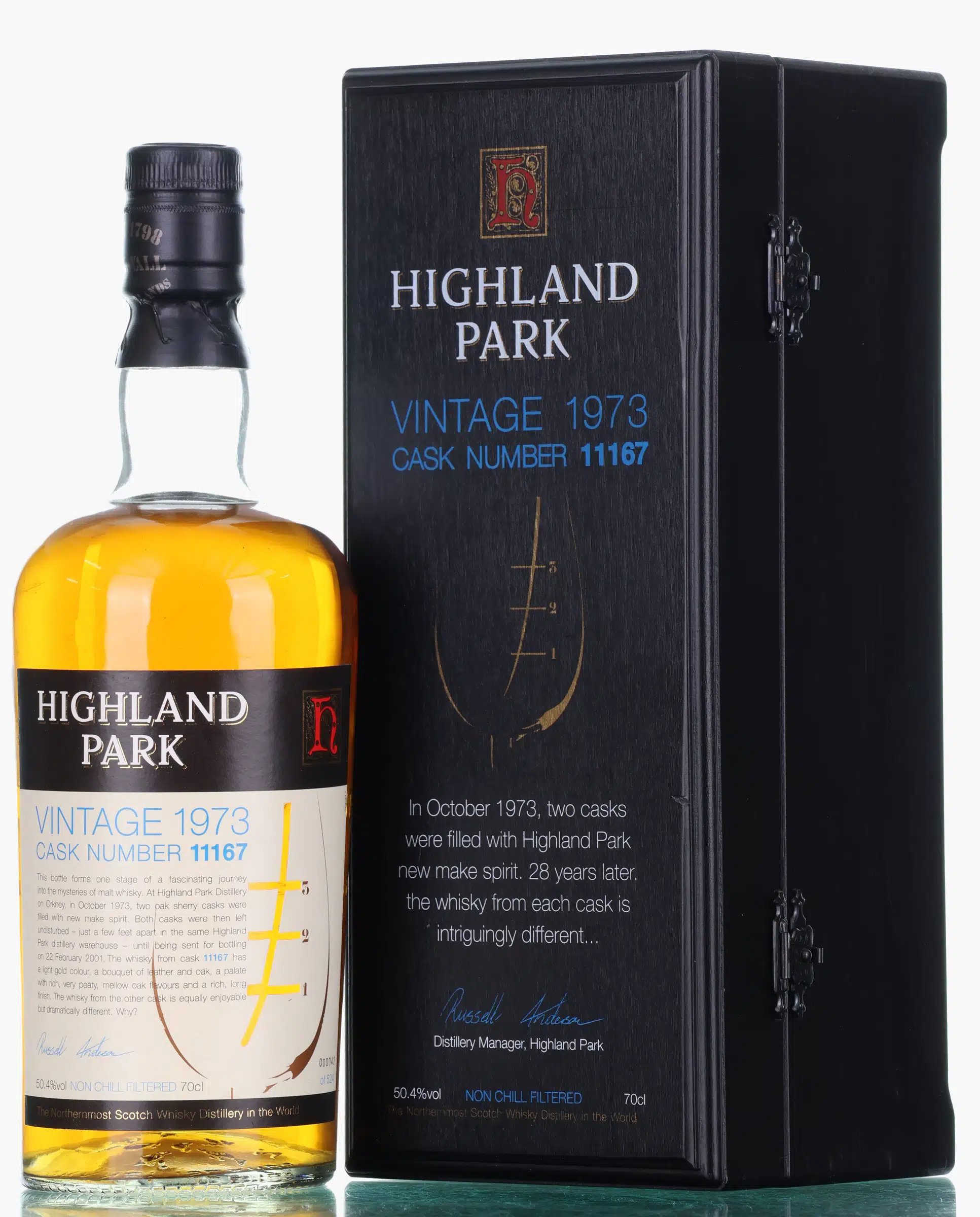 Highland Park Vintage 28 Year Old, Sherry Cask, Cask #11167, 2001, 50.4% whisky bottle