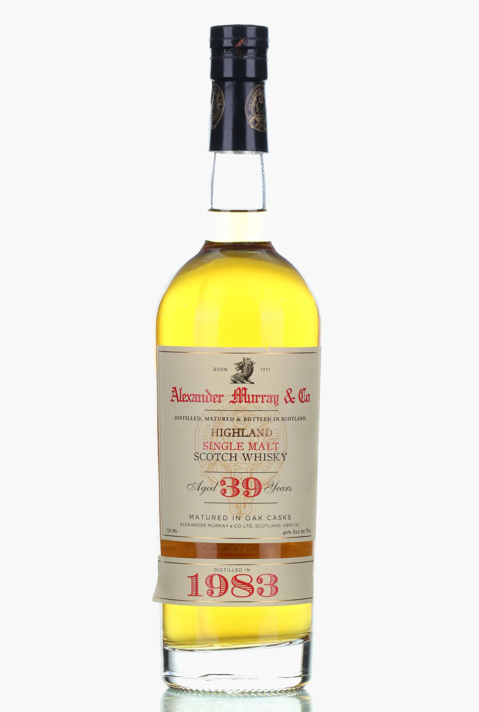 Highland 39 Year Old, Oak Cask, 1983, Alexander Murray & Co, 40% whisky bottle