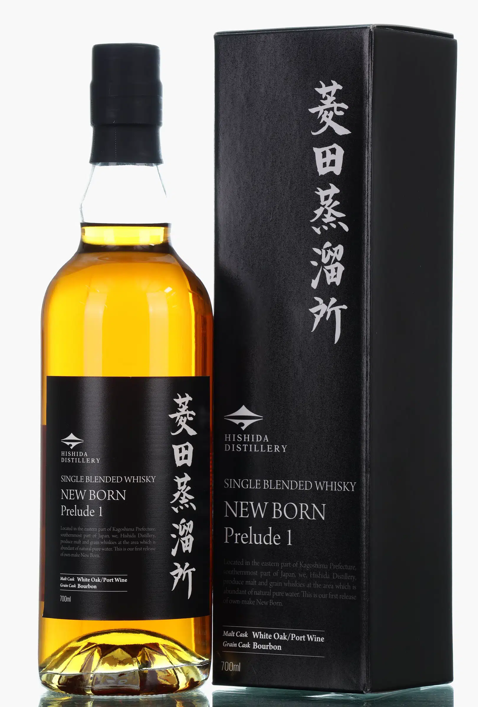 Hishida Distillery Single Blended Whisky New Born Prelude 1, White Oak & Port Wine & Bourbon Cask, 2025, 47% whisky bottle