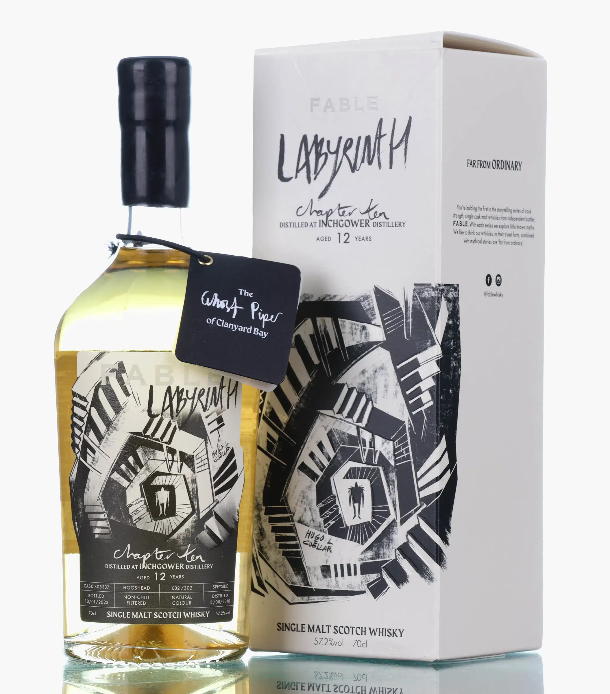 Inchgower Fable Chapter Ten 'Labyrinth' 12 Year Old, Refill Hogshead Cask, Cask #808337, 2010, Pendulum Spirits, 57.2% whisky bottle