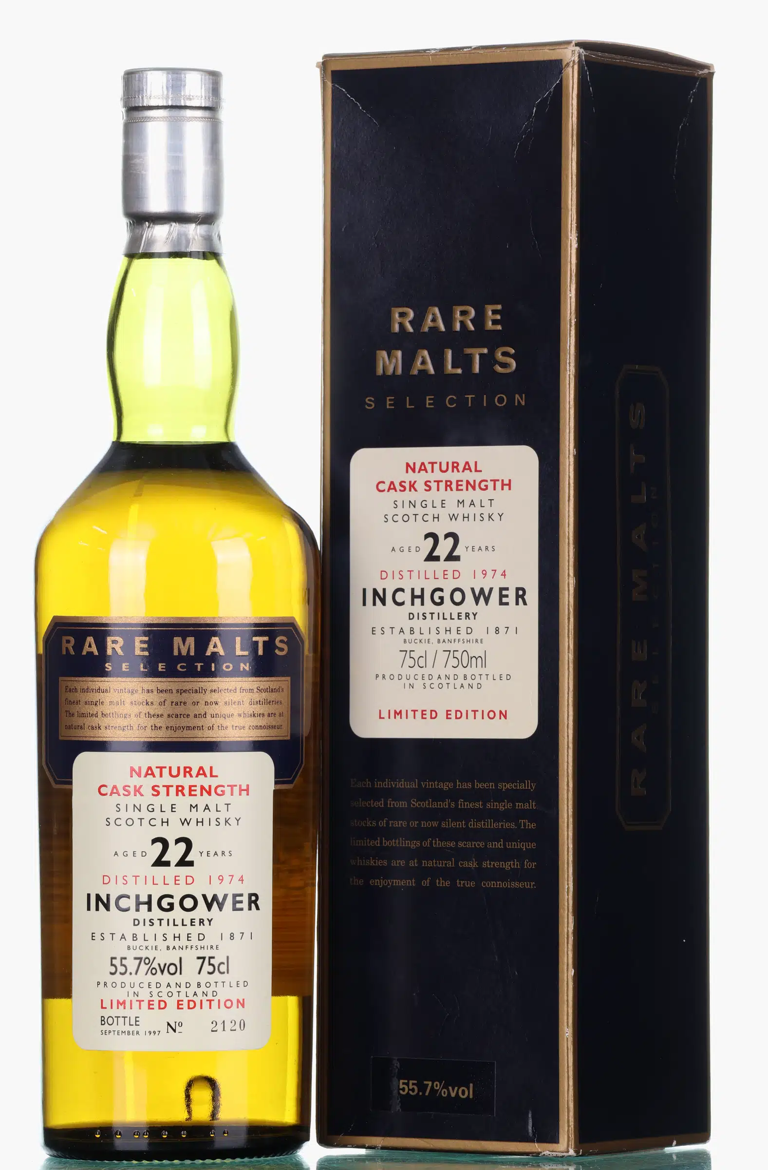 Inchgower Rare Malts Selection 22 Year Old, 1997, 55.7% whisky bottle