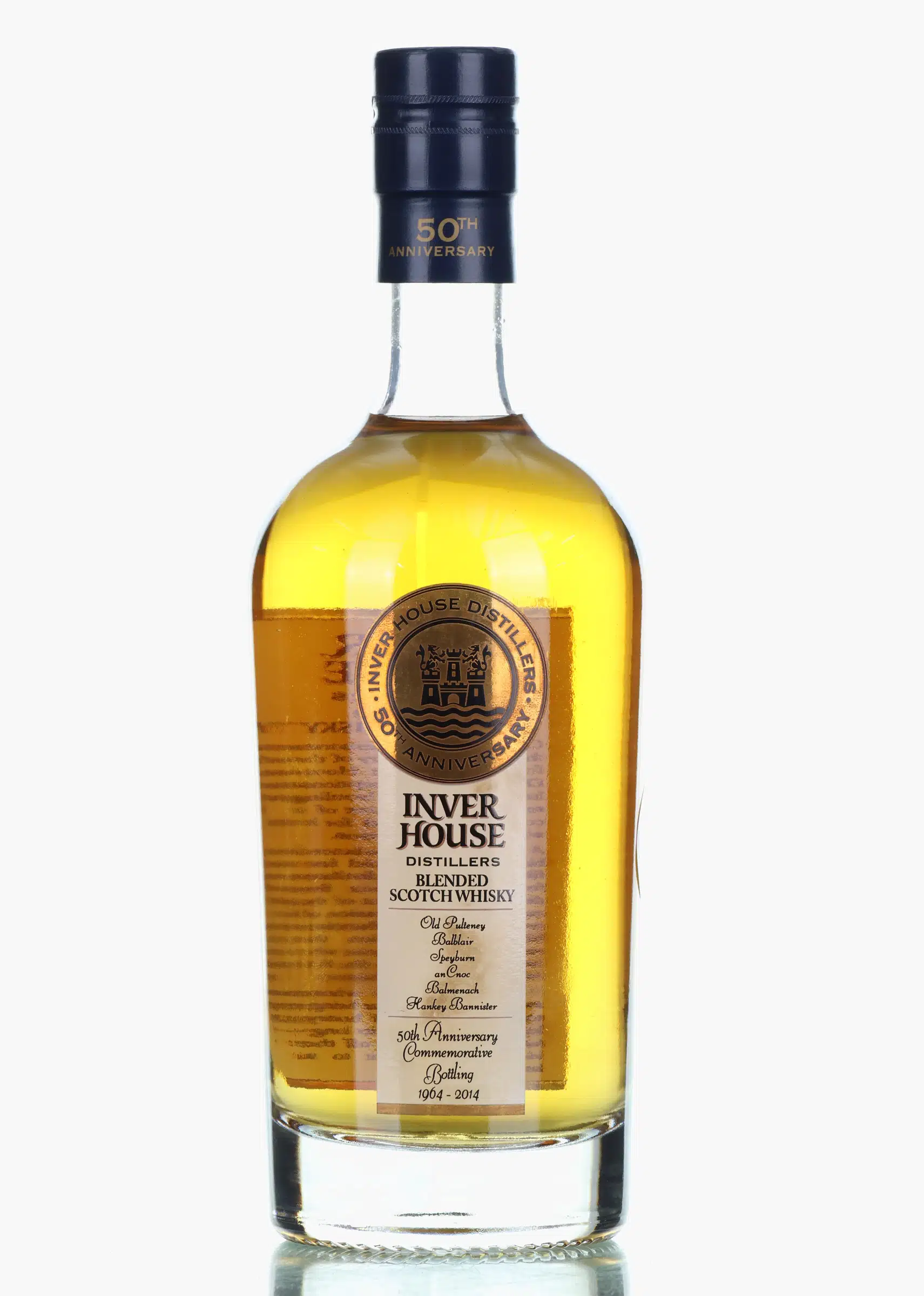 Inver House 50th Anniversary Commemorative Bottling 10 Year Old, Bourbon Cask, 2014, 50% whisky bottle