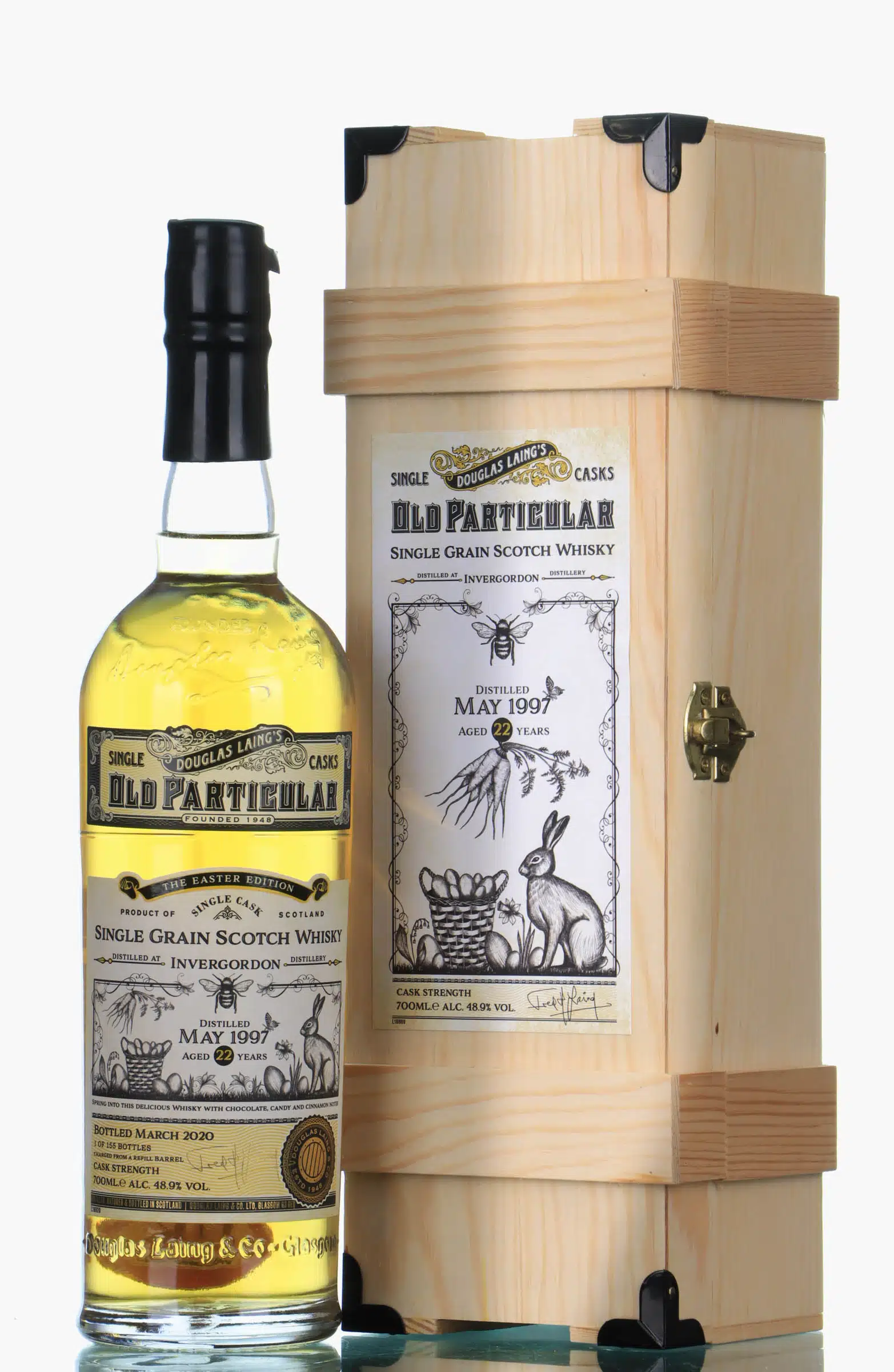 Invergordon Old Particular The Easter Edition 22 Year Old, Refill Barrel Cask, 1997, Douglas Laing, 48.9% whisky bottle