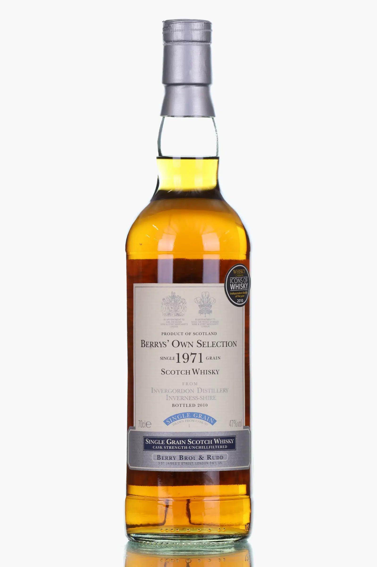 Invergordon Berry's Own Selection 38 Year Old, Cask #1, 1971, Berry Bros. & Rudd, 47% whisky bottle