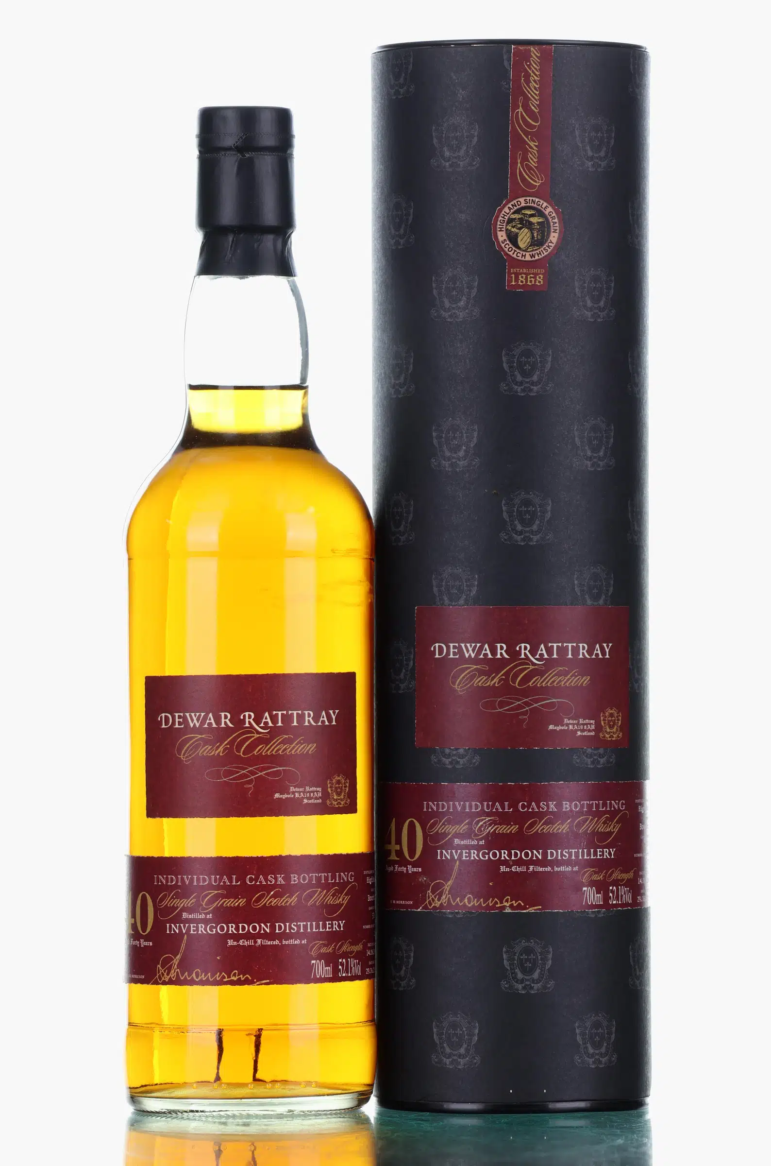 Invergordon Cask Collection 40 Year Old, Bourbon Cask, Cask #57634, 2005, Dewar Rattray, 52.1%