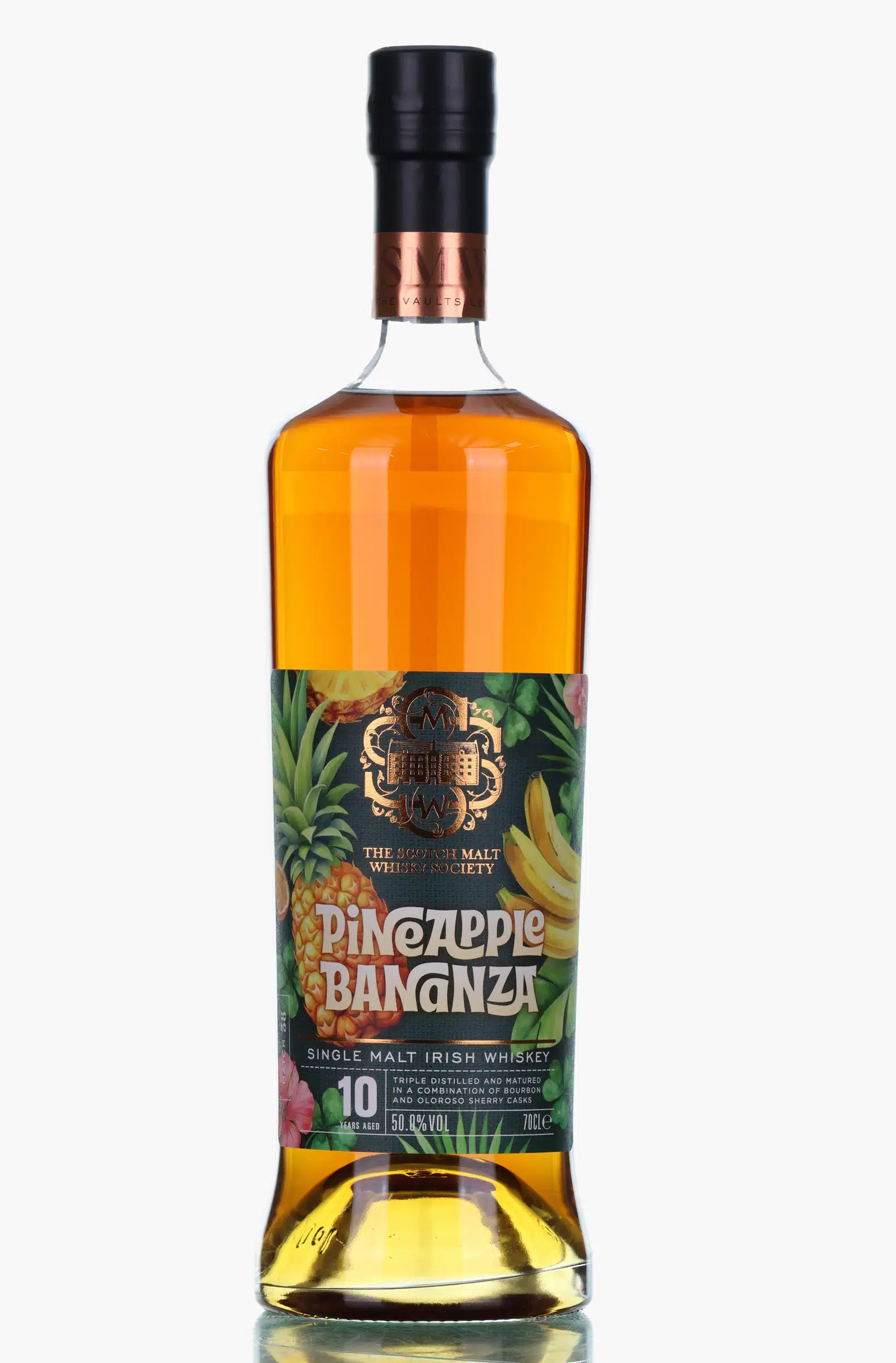 Dunville's Pineapple Bananza 10 Year Old, Bourbon & Oloroso Sherry Cask, Batch No. 38, 2014, Scotch Malt Whisky Society, 50% whisky bottle