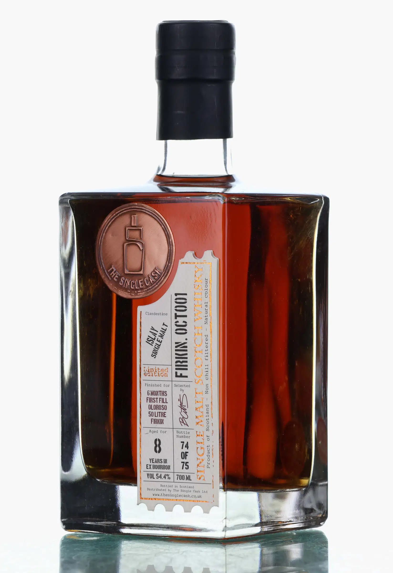 Islay The Single Cask #8 Year Old, Oloroso Cask, The Single Cask, 54.4% whisky bottle