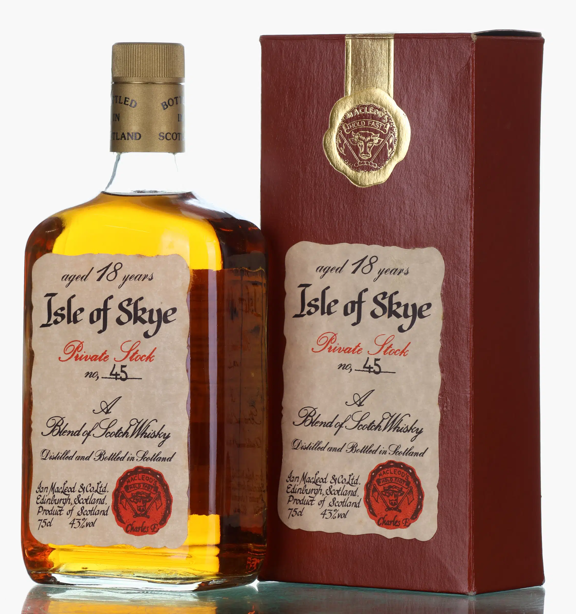 Isle of Skye 18 Year Old Private Stock No. 45, 43% whisky bottle