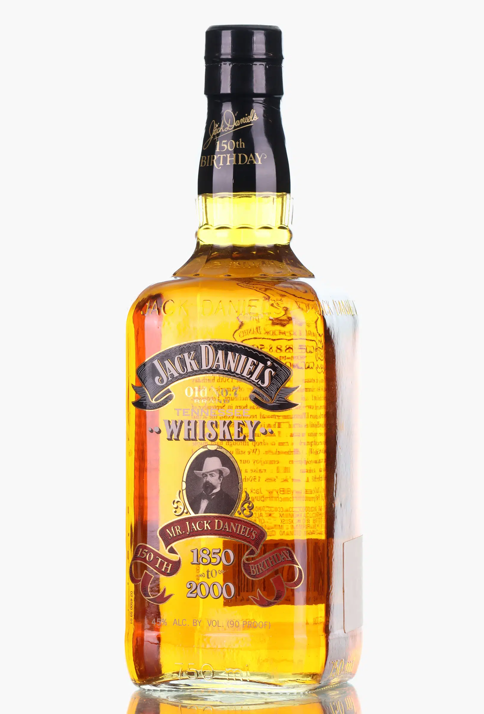 Jack Daniel's Old No. 7 Mr. Jack Daniel's 150th Birthday (1850 - 2000), American Oak Cask, 2000, 45% whisky bottle