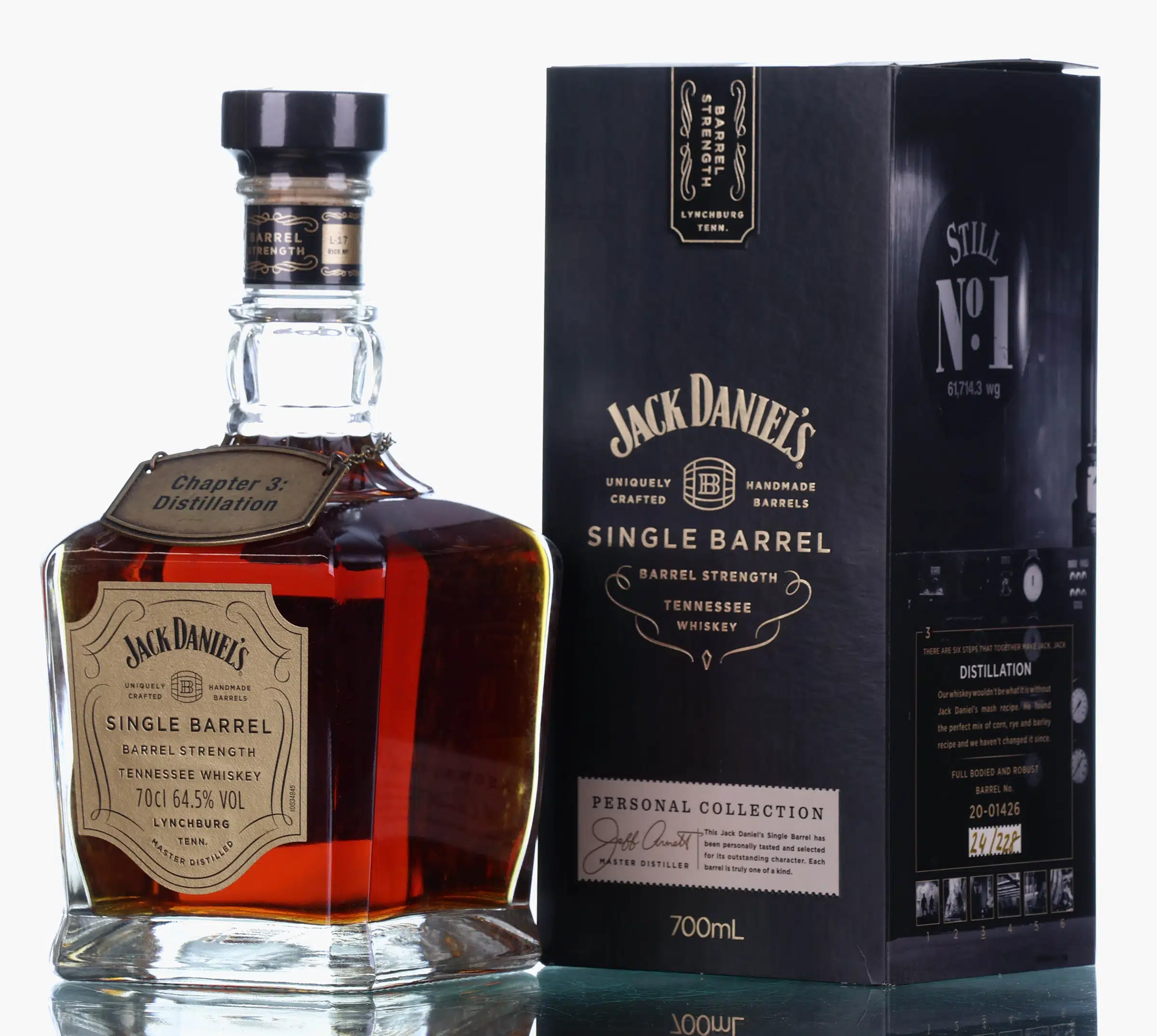 Jack Daniel's Single Barrel Strength Chapter Series Edition 3: Distillation Australia Exclusive, American Oak Cask, Cask #20-01426, 2020, 64.5% whisky bottle