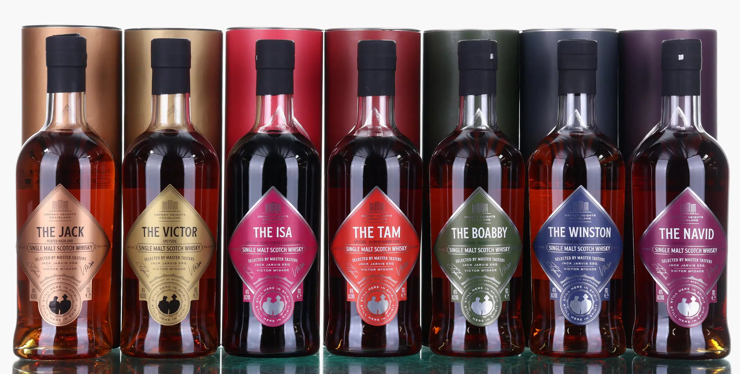 Jack Victor Oor Whisky Single Malts Still Game Character Collection X7