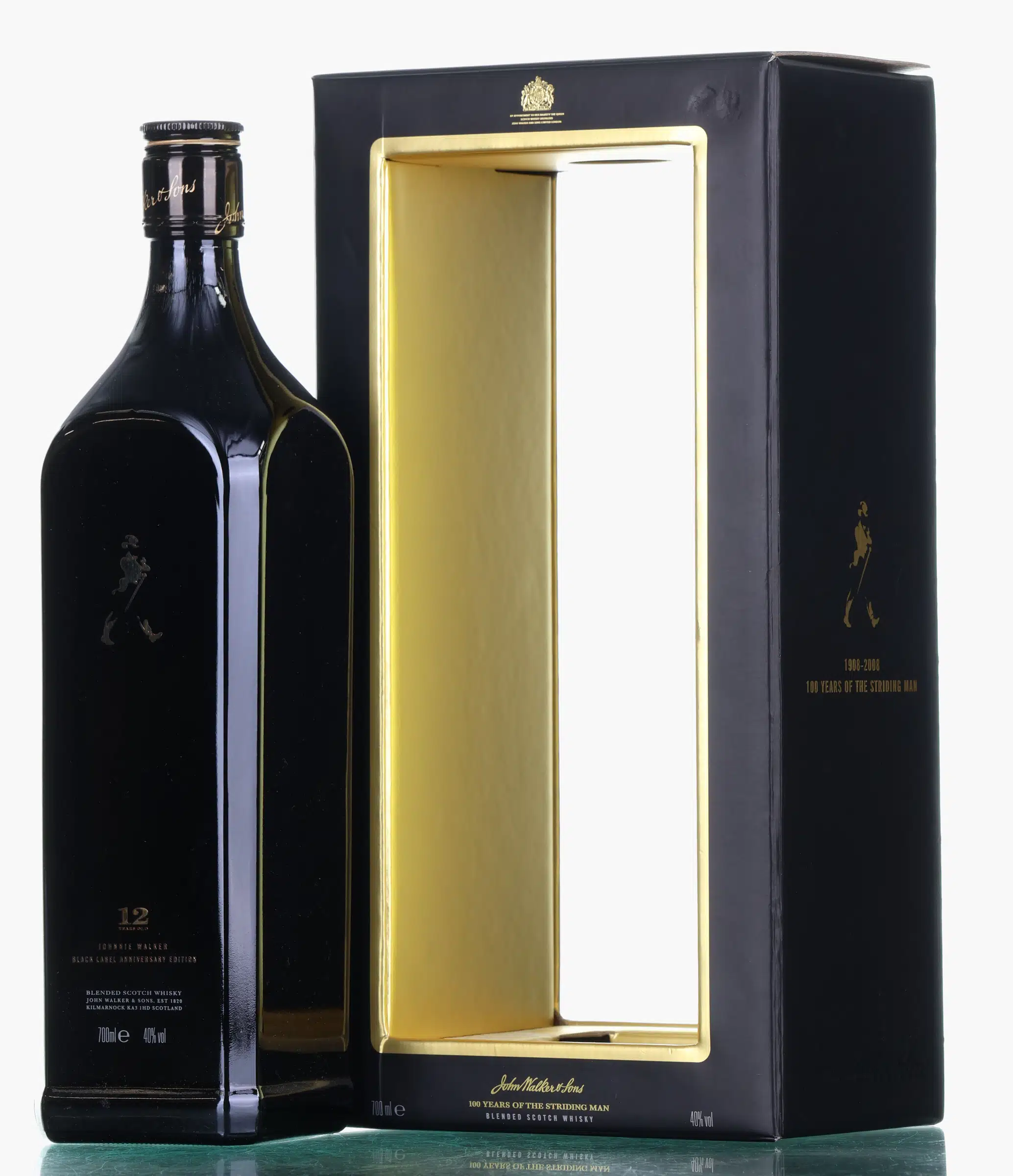 Johnnie Walker Black Label 100 Year Of The Striding Man 12 Year Old, 2008, 40% whisky bottle
