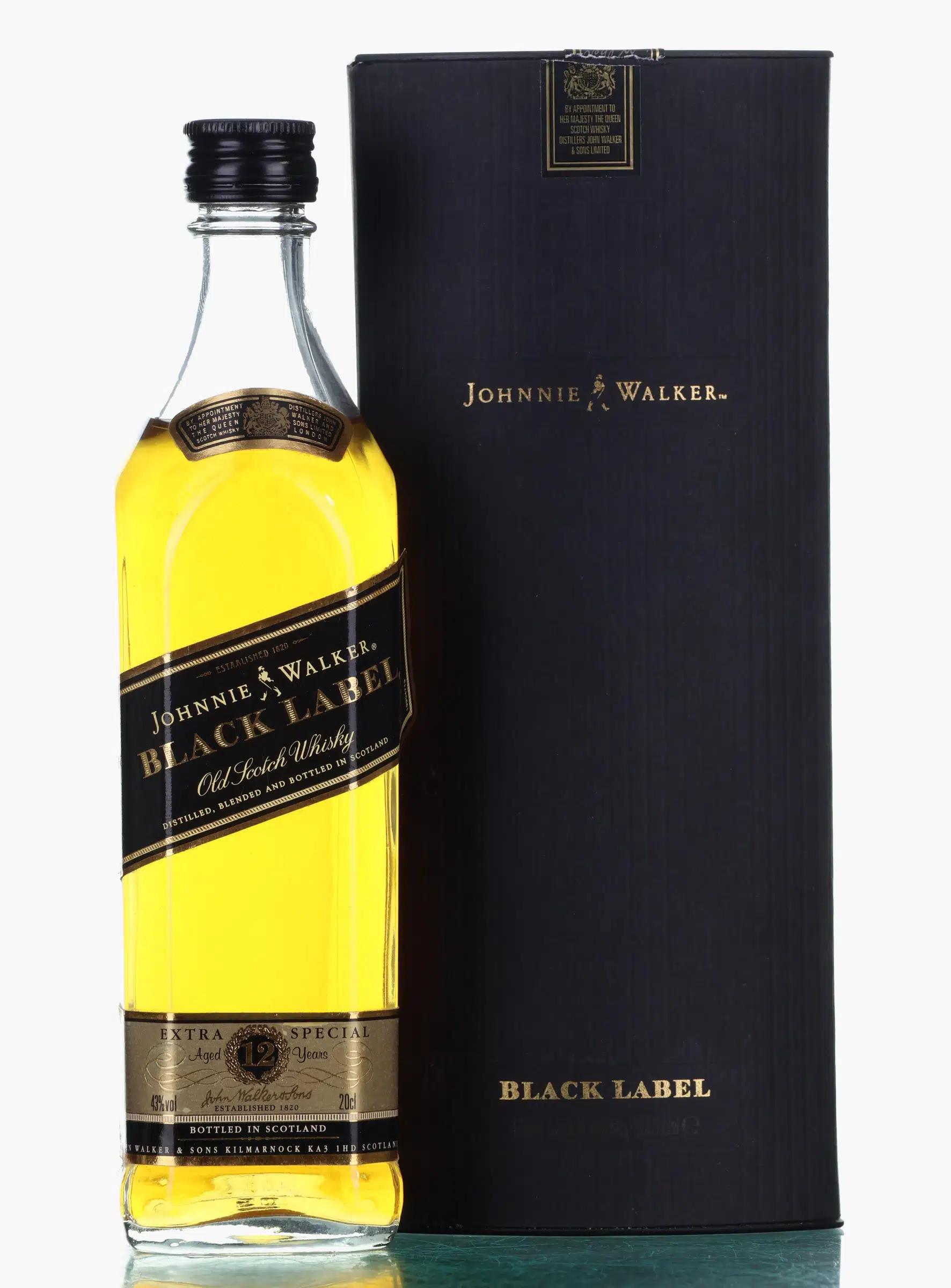 Johnnie Walker Black Label 12 Year Old, 43%, 20cl whisky bottle