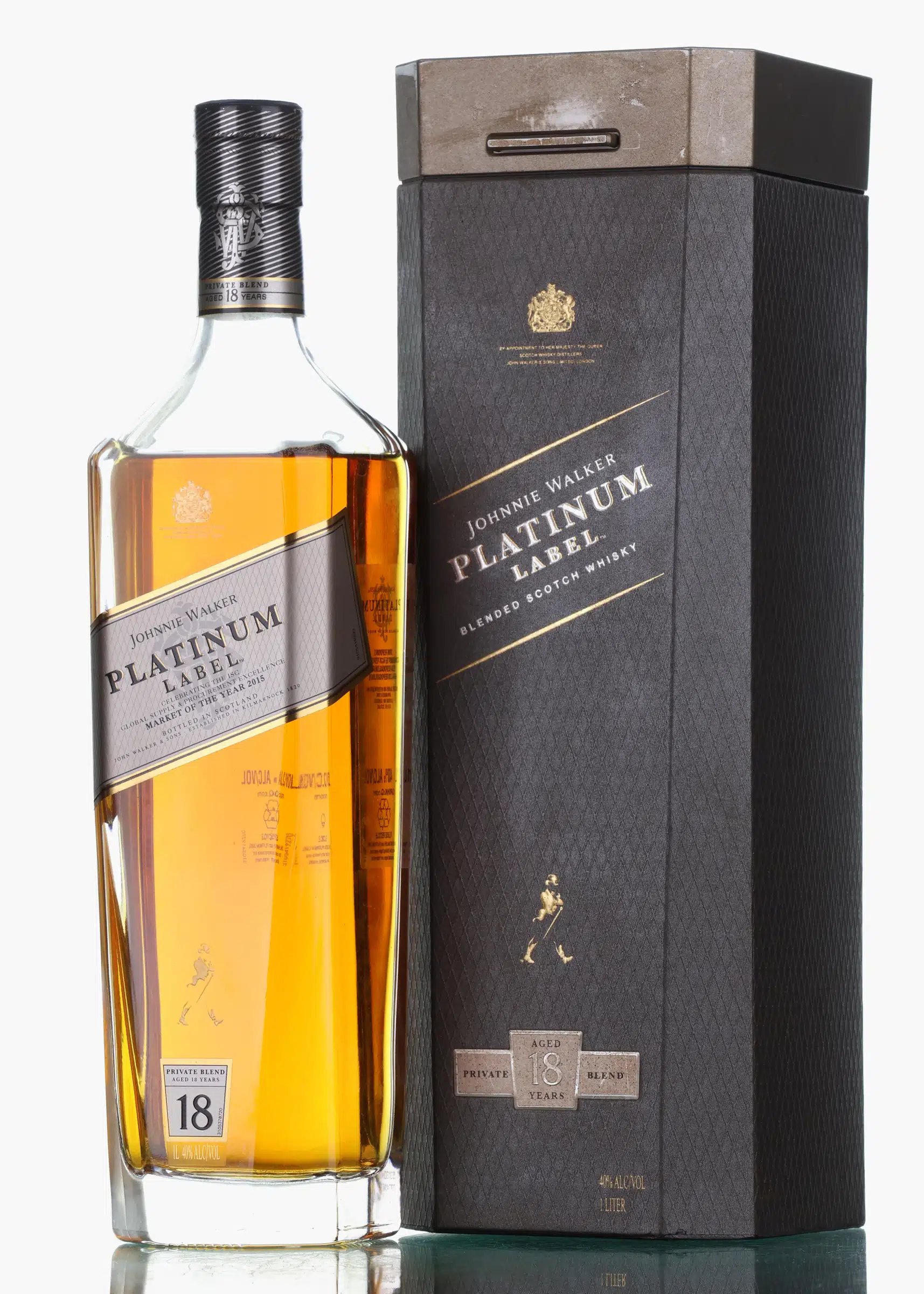 Johnnie Walker Platinum Label 18 Year Old Litre, Oak Cask, 2011, 40% whisky bottle
