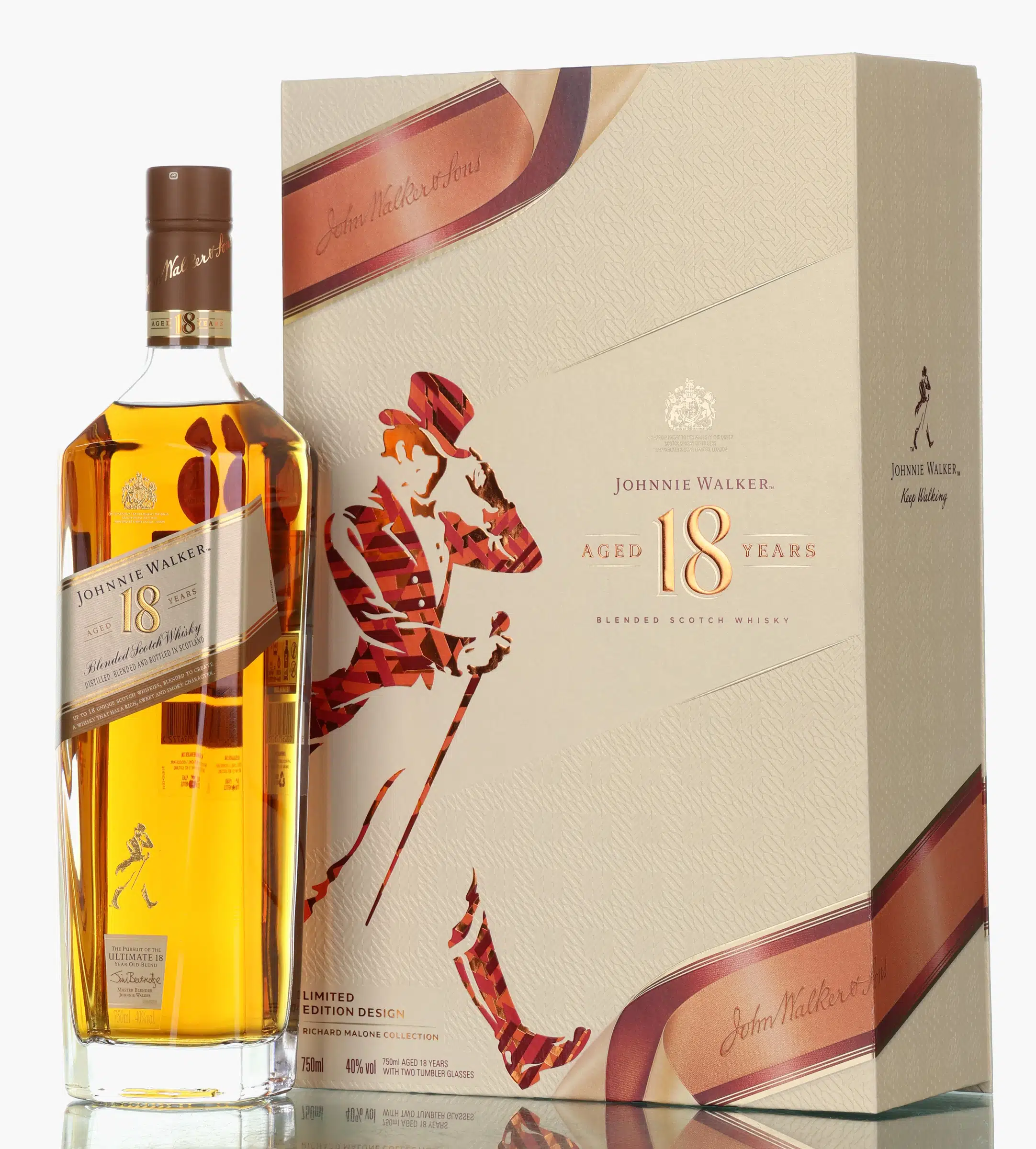 Johnnie Walker The Ultimate 18 Richard Malone 18 Year Old, 40% whisky bottle