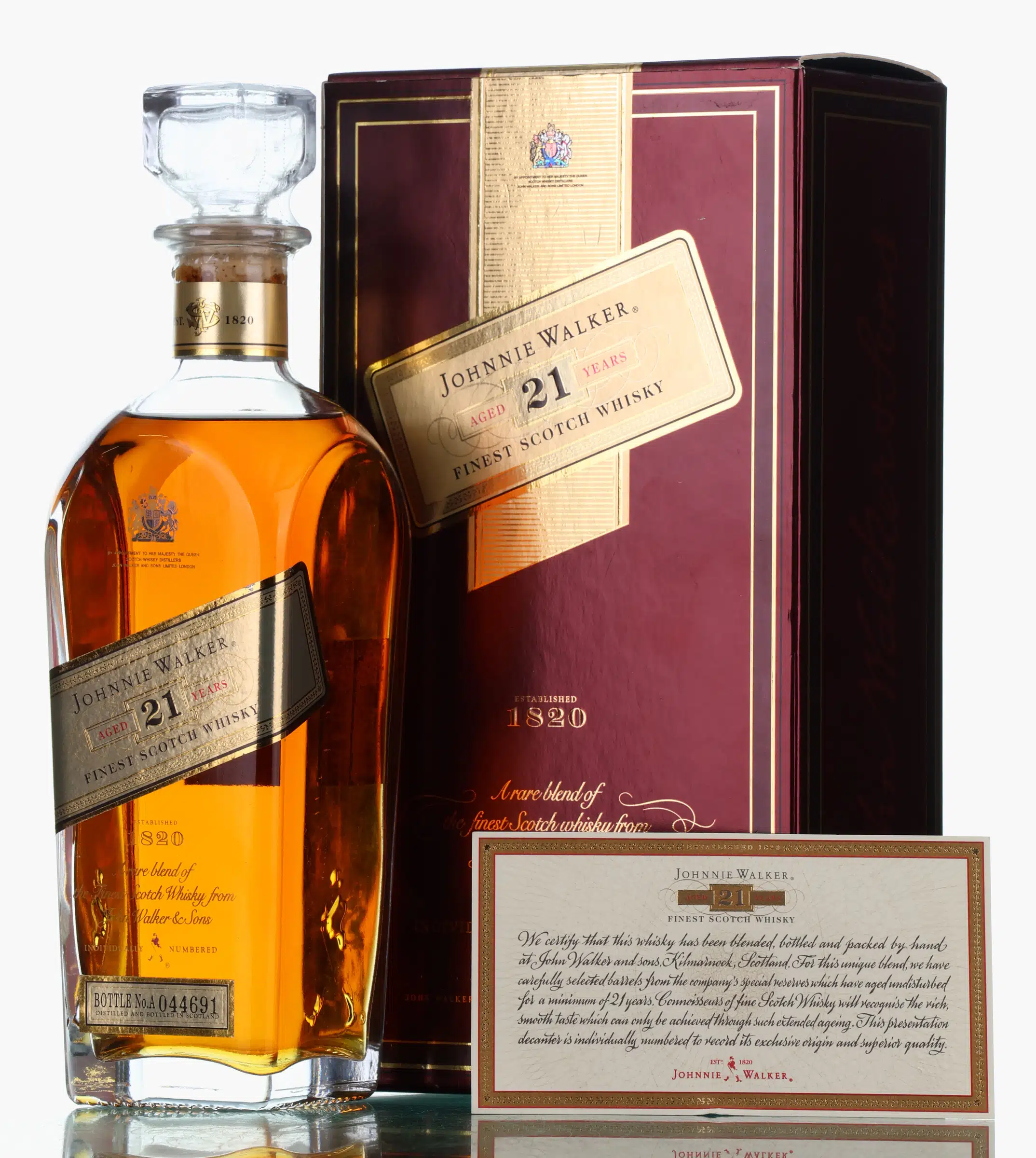 Johnnie Walker 21 Year Old - Red & Gold Box, Oak Cask, 2024, 43% whisky bottle