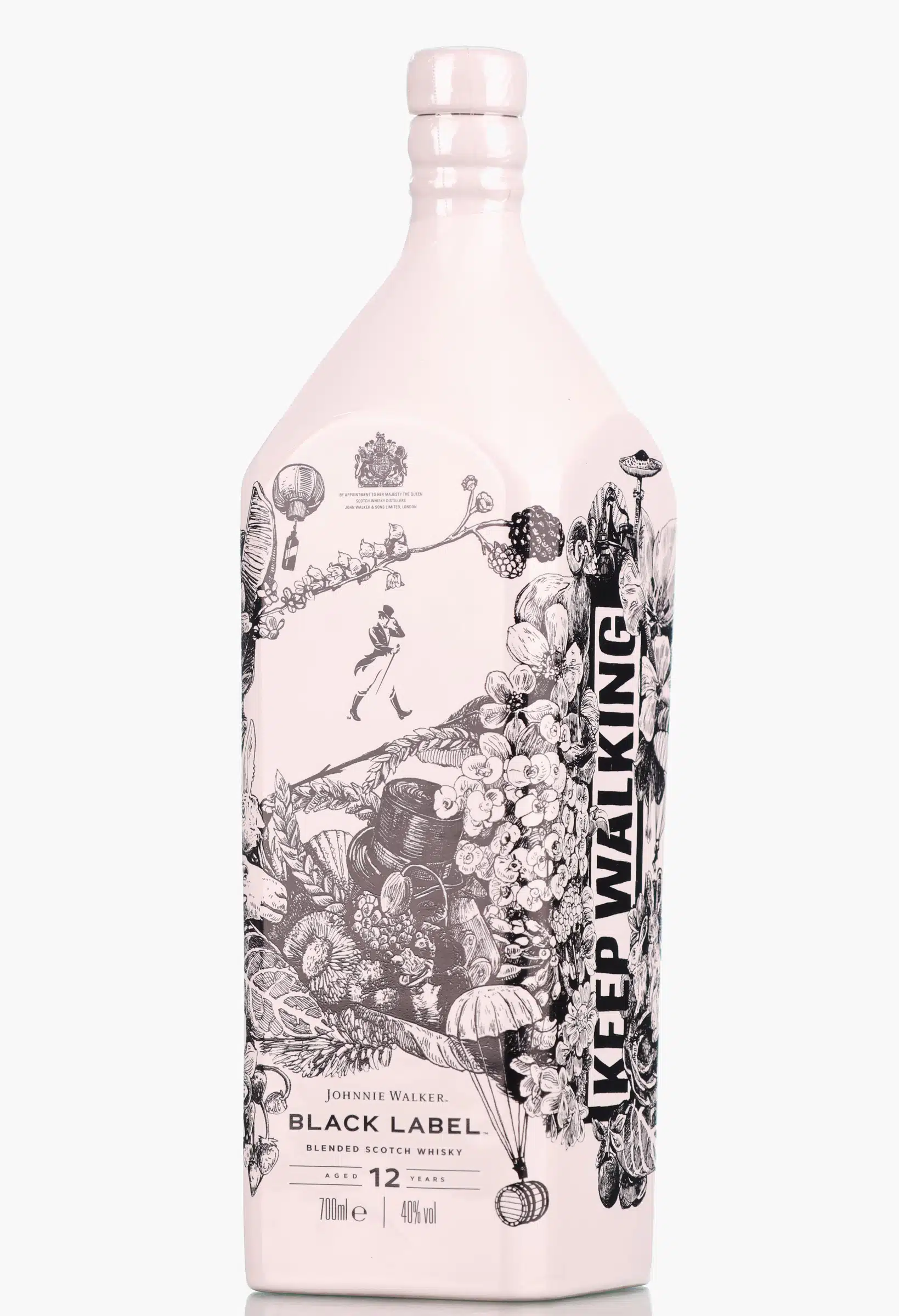 Johnnie Walker Black Label By Nouch Air Ink Bottle for Life 12 Year Old, Oak Cask, 40% whisky bottle