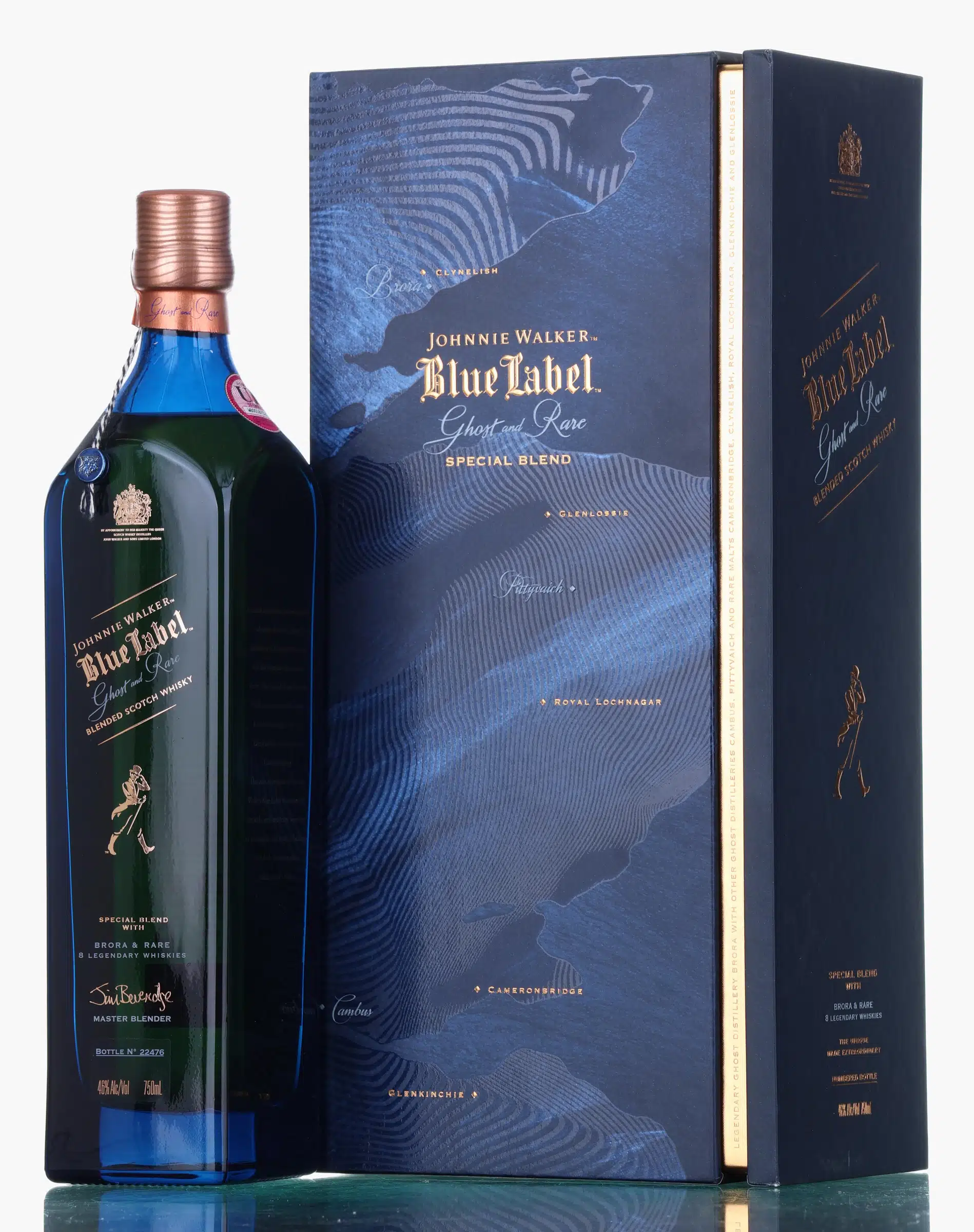 Johnnie Walker Blue Label Ghost & Rare 1st Edition Brora, 46% whisky bottle