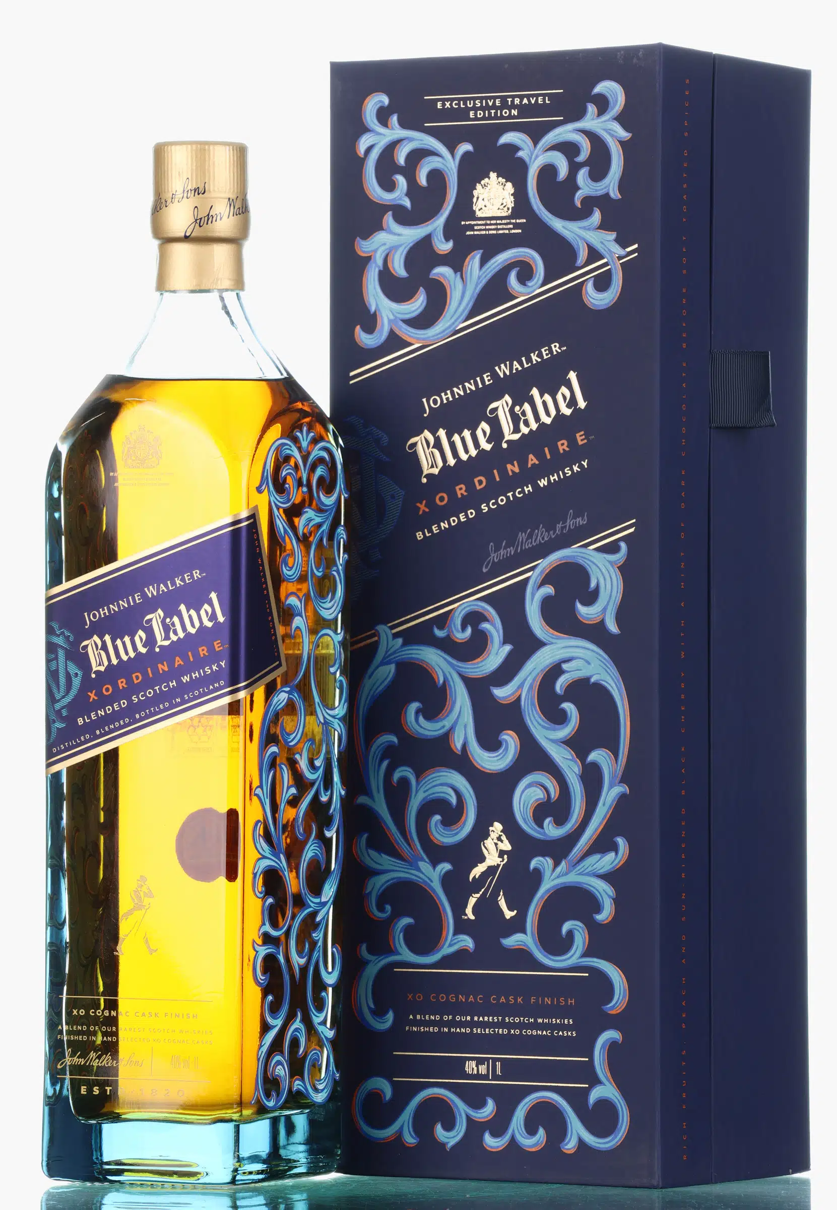 Johnnie Walker Blue Label Xordinaire, XO Cognac Cask, 40% whisky bottle
