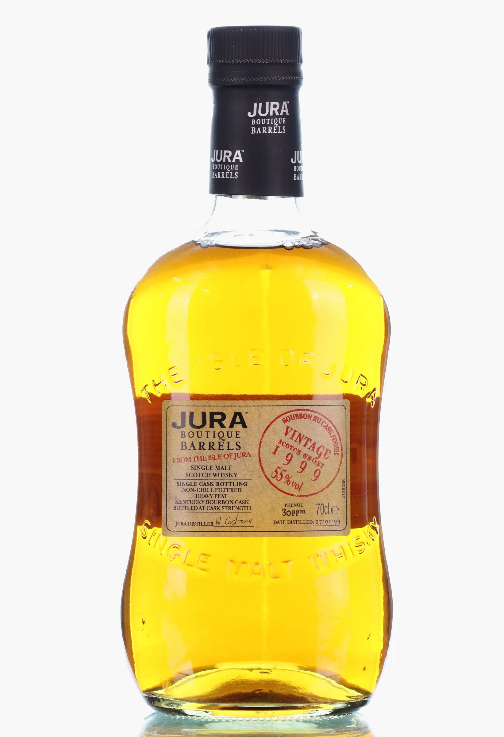 Jura Boutique Barrels 11 Year Old, Bourbon XU Cask, 2010, 55% whisky bottle