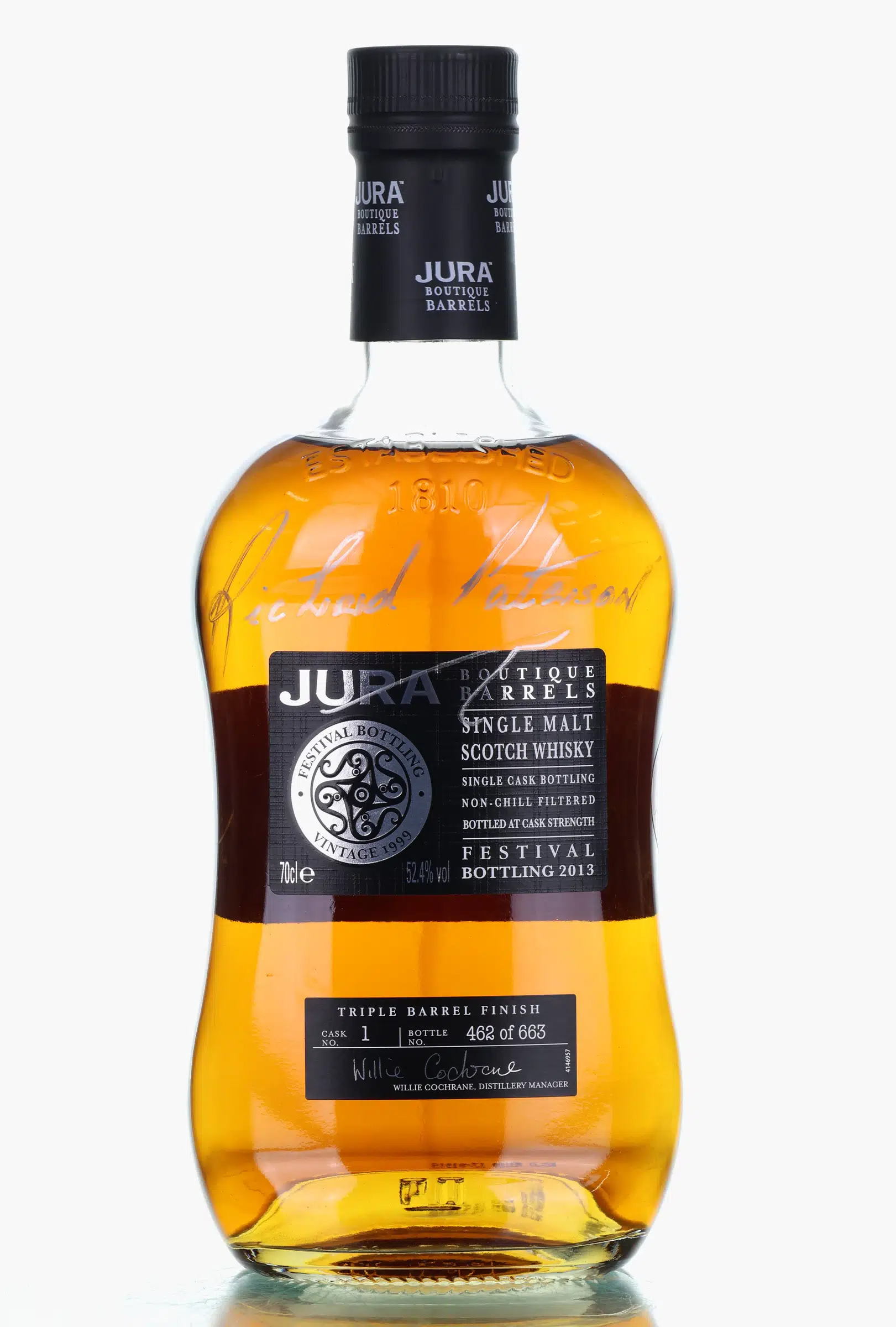 Jura 1999 Boutique Barrels - Festival Bottling 13 Year Old, Bourbon, Burgundy, Oloroso Sherry Cask, Cask #1, 2013, 52.4% whisky bottle