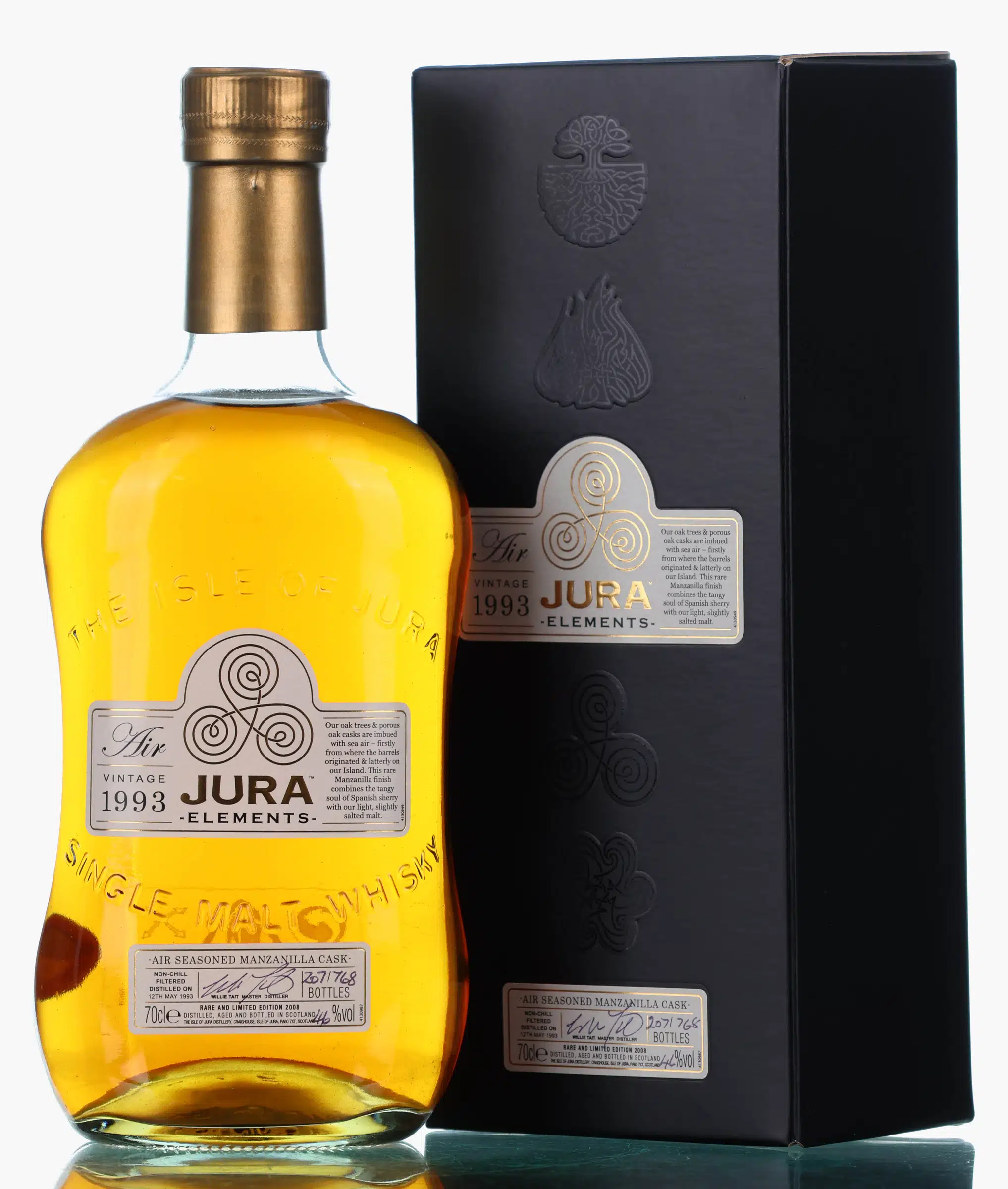 Jura Elements Air 15 Year Old, Manzanilla Sherry Cask, 2008, 46% whisky bottle