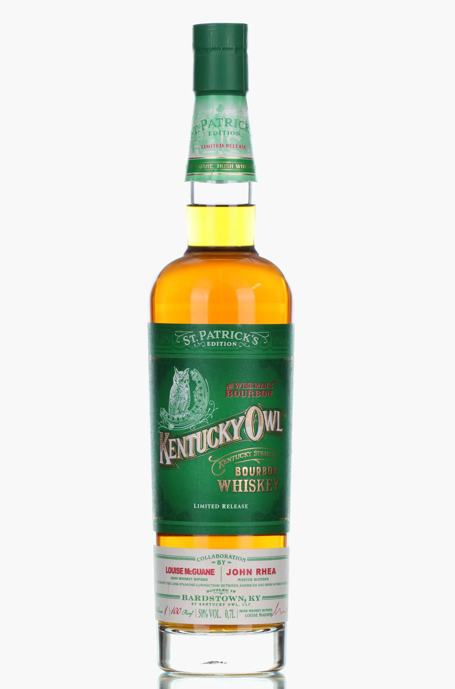 Kentucky Owl St. Patrick's Edition, New Charred Oak Cask, St. Patrick's Edition, 50% whisky bottle