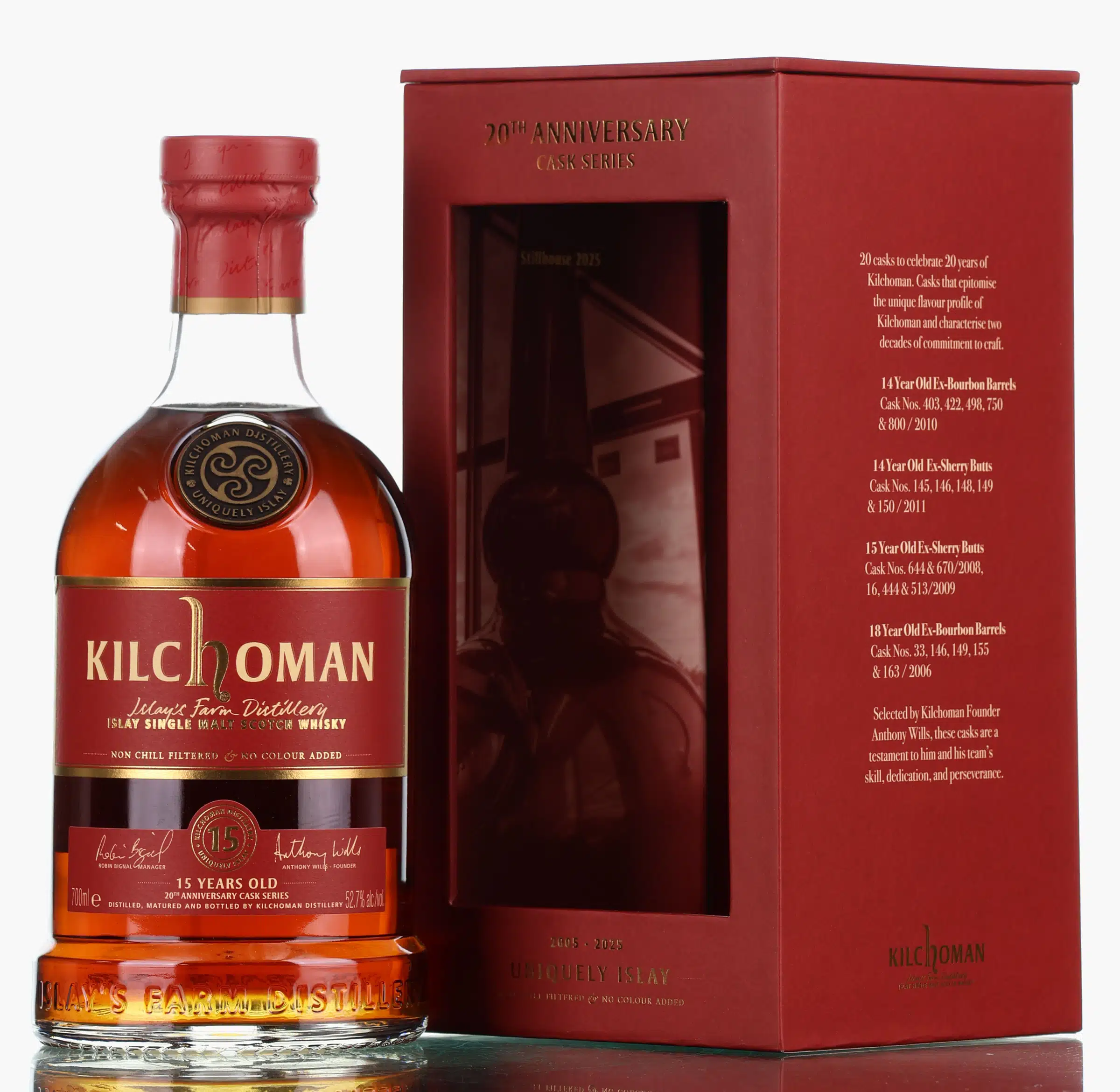 Kilchoman Anniversary Cask Series 15 Year Old, Oloroso Sherry Cask, 2025, 52.7% whisky bottle