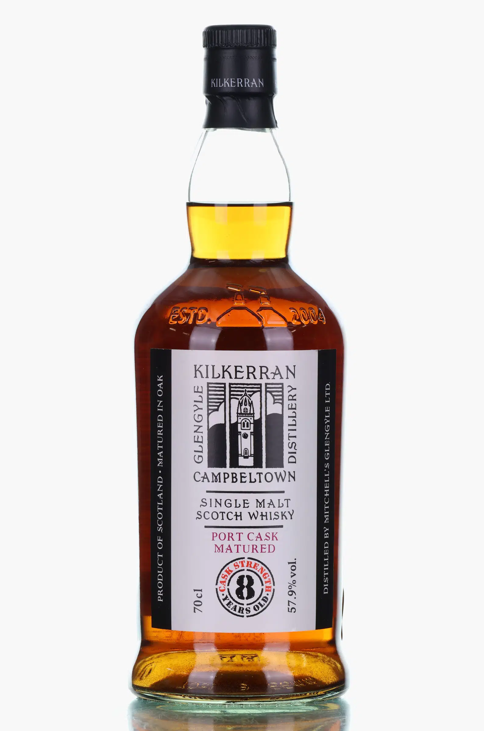 Glengyle Kilkerran Port Cask #8 Year Old, 2022, 57.9% whisky bottle