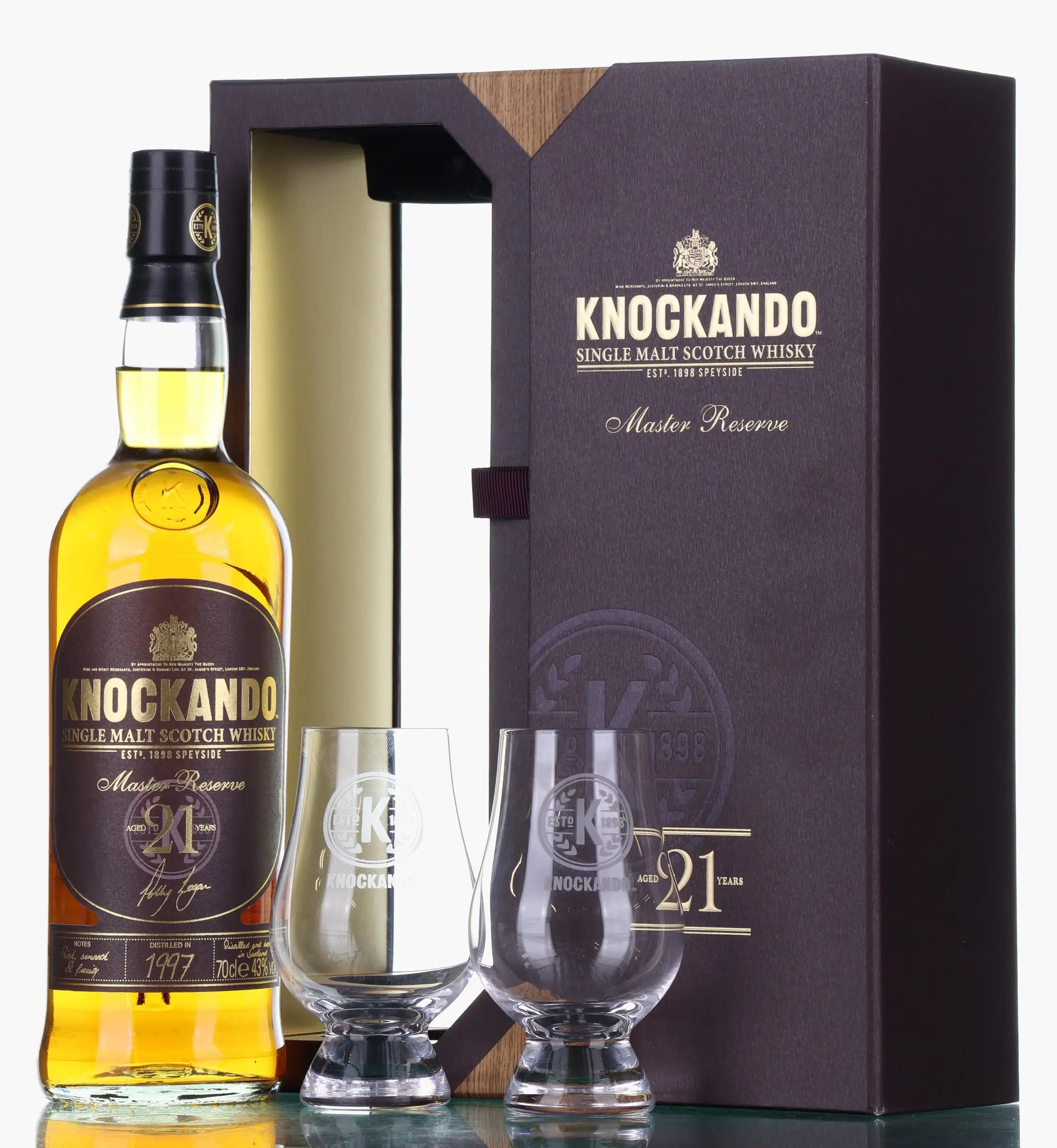 Knockando Master Reserve 21 Year Old, 1997, 43% whisky bottle