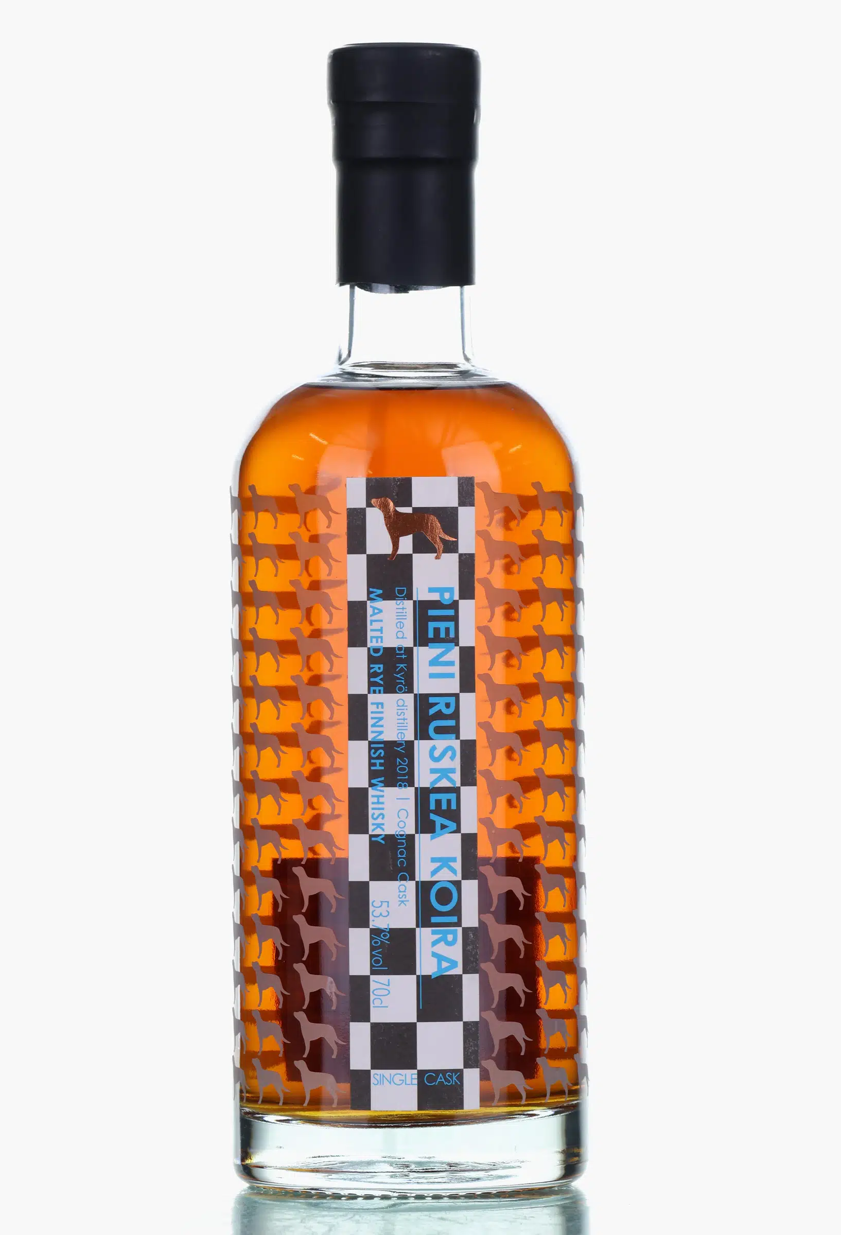 Kyrö Pieni Ruskea Koira 5 Year Old, Cognac Cask, 2018, Little Brown Dog Spirits, 53.7% whisky bottle