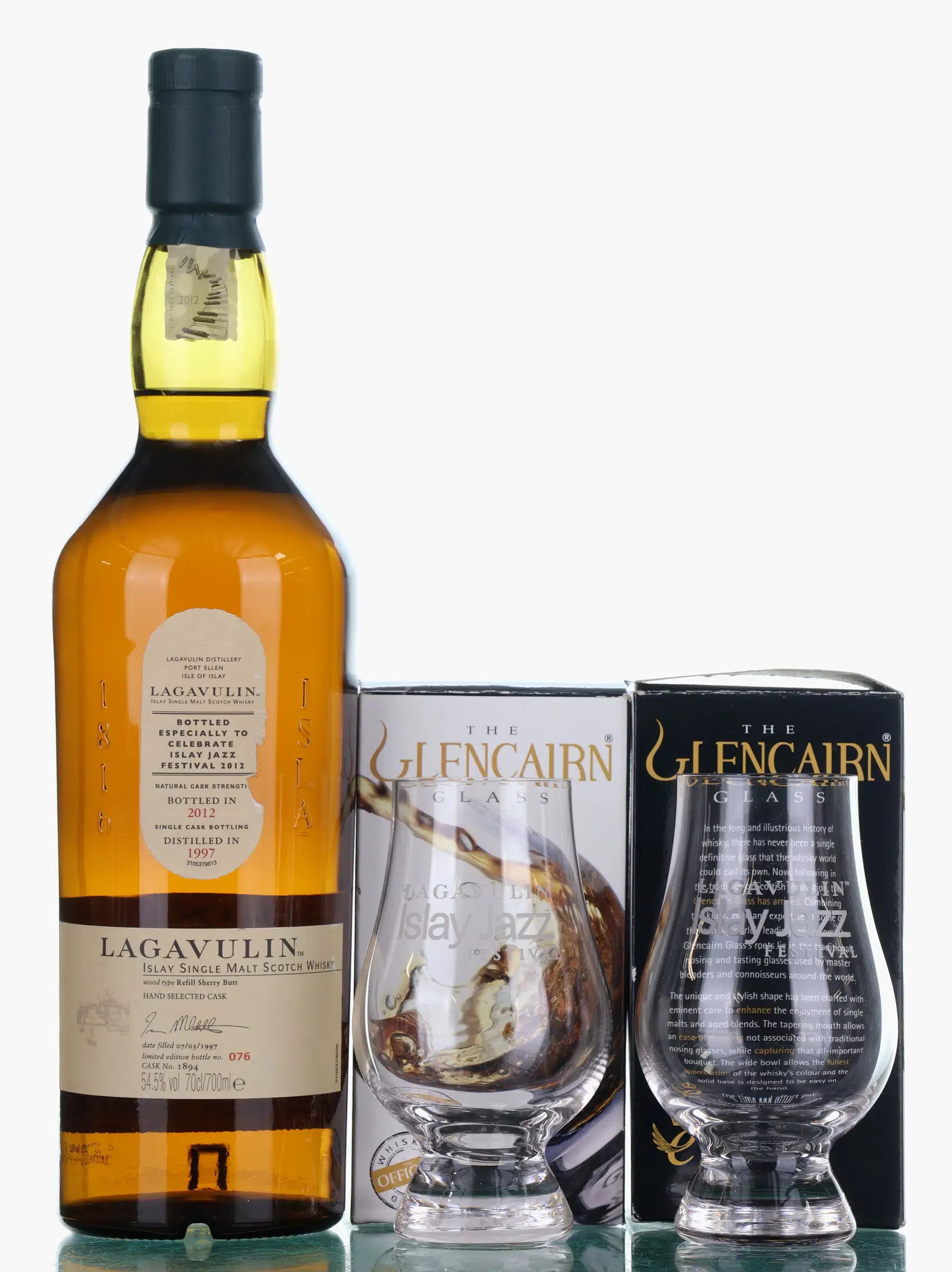 Lagavulin Islay Jazz Festival 15 Year Old, Refill Sherry Cask, Cask #1894, 2012, 54.5% whisky bottle