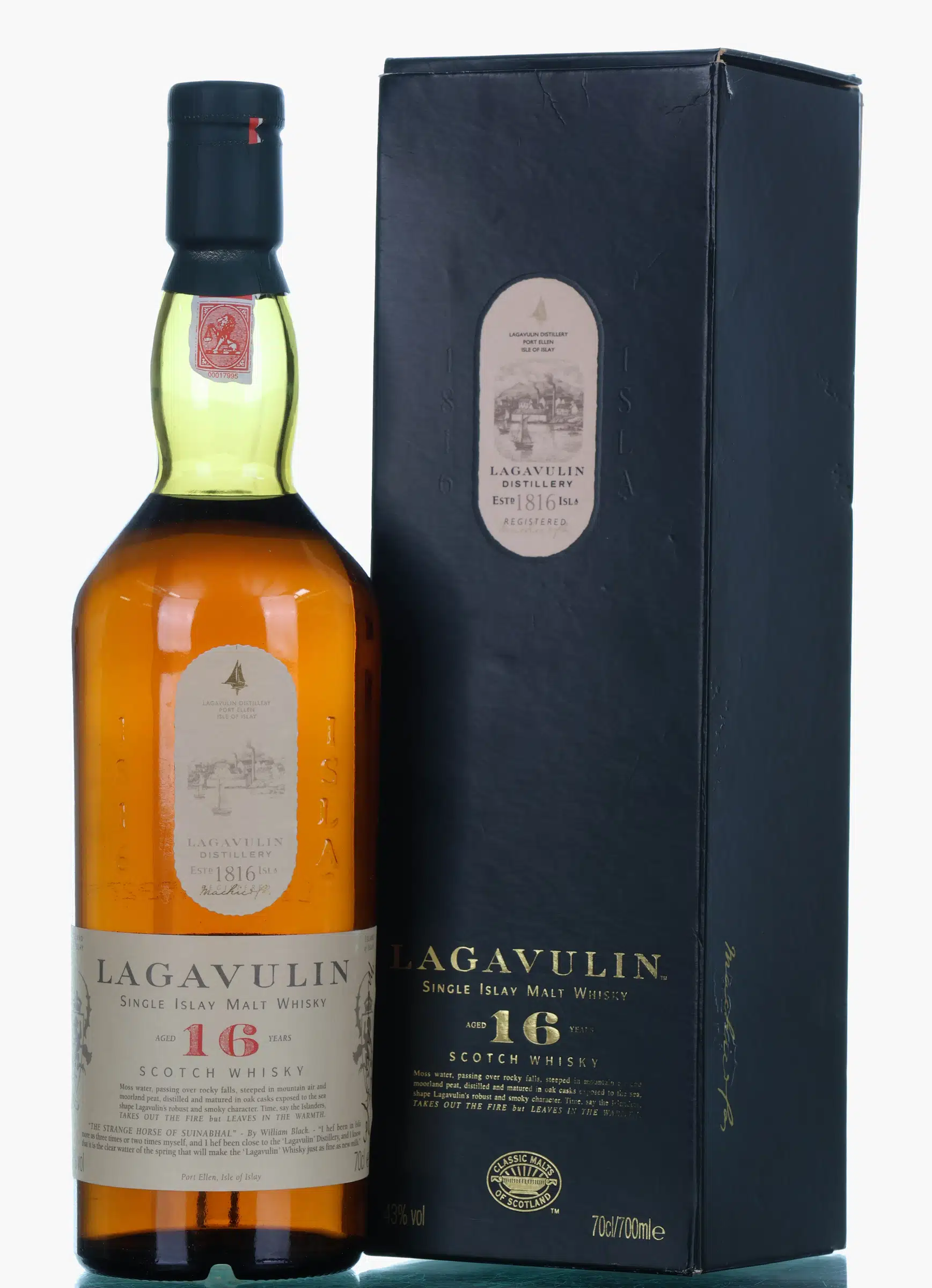 Lagavulin 16 Year Old, Bourbon & Sherry Cask, 43%, 70cl whisky bottle