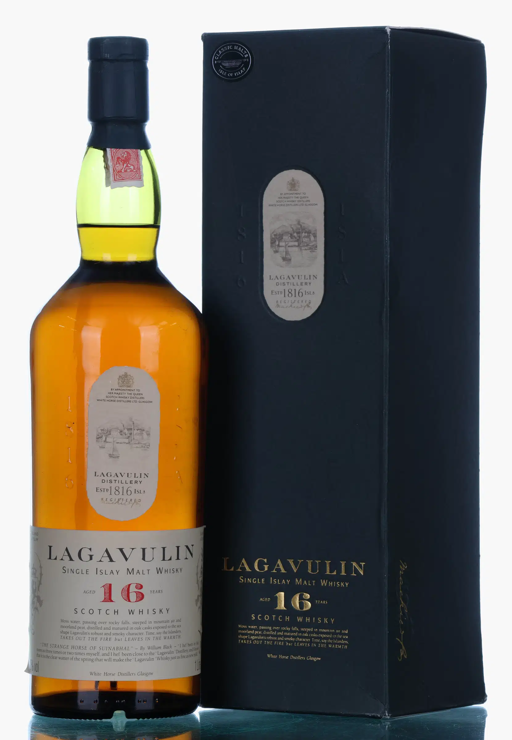 Lagavulin 16 Year Old, Bourbon & Sherry Cask, 1990s, 43% whisky bottle