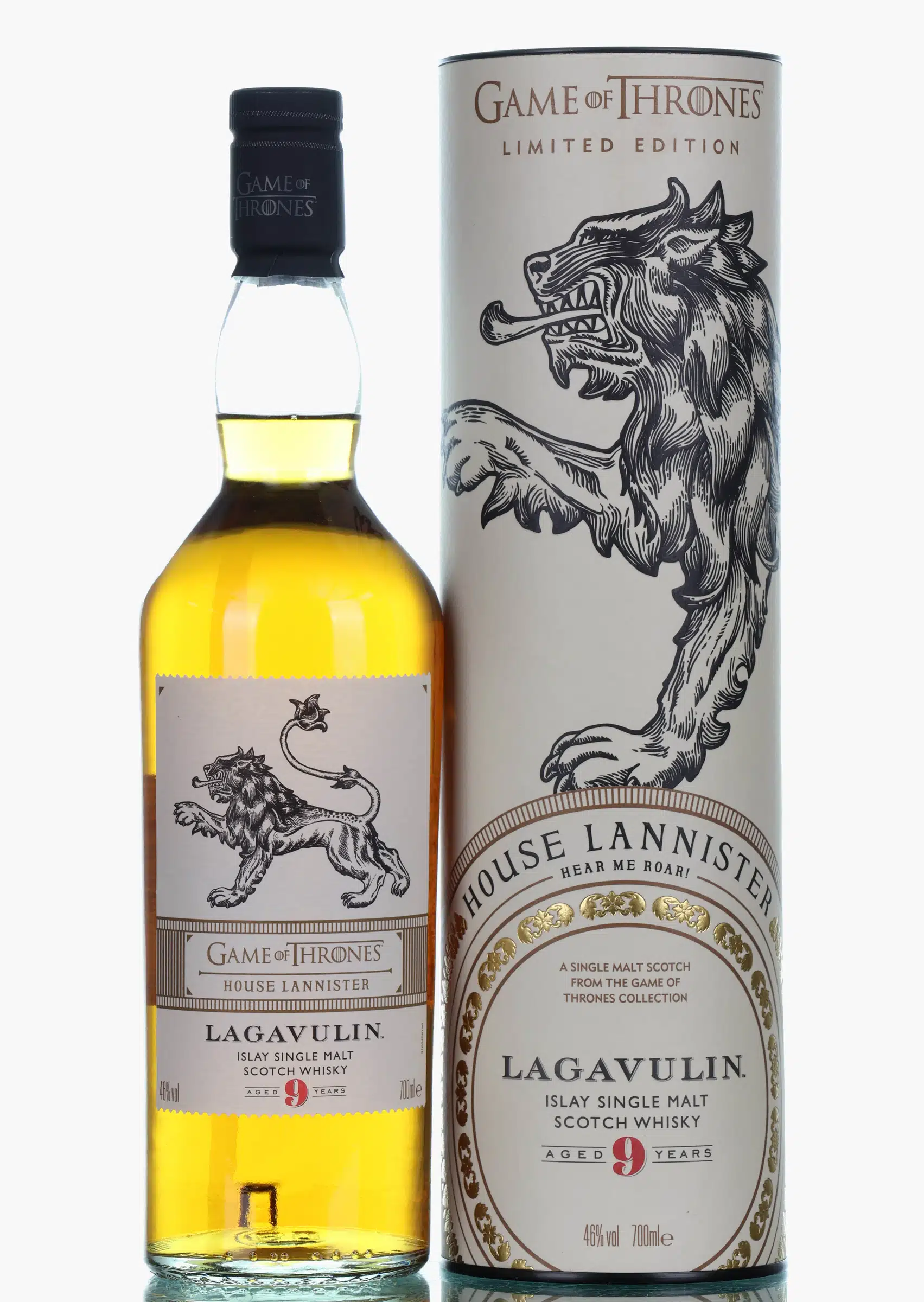 Lagavulin Game of Thrones - House Lannister 9 Year Old, Bourbon Cask, 2018, 46% whisky bottle
