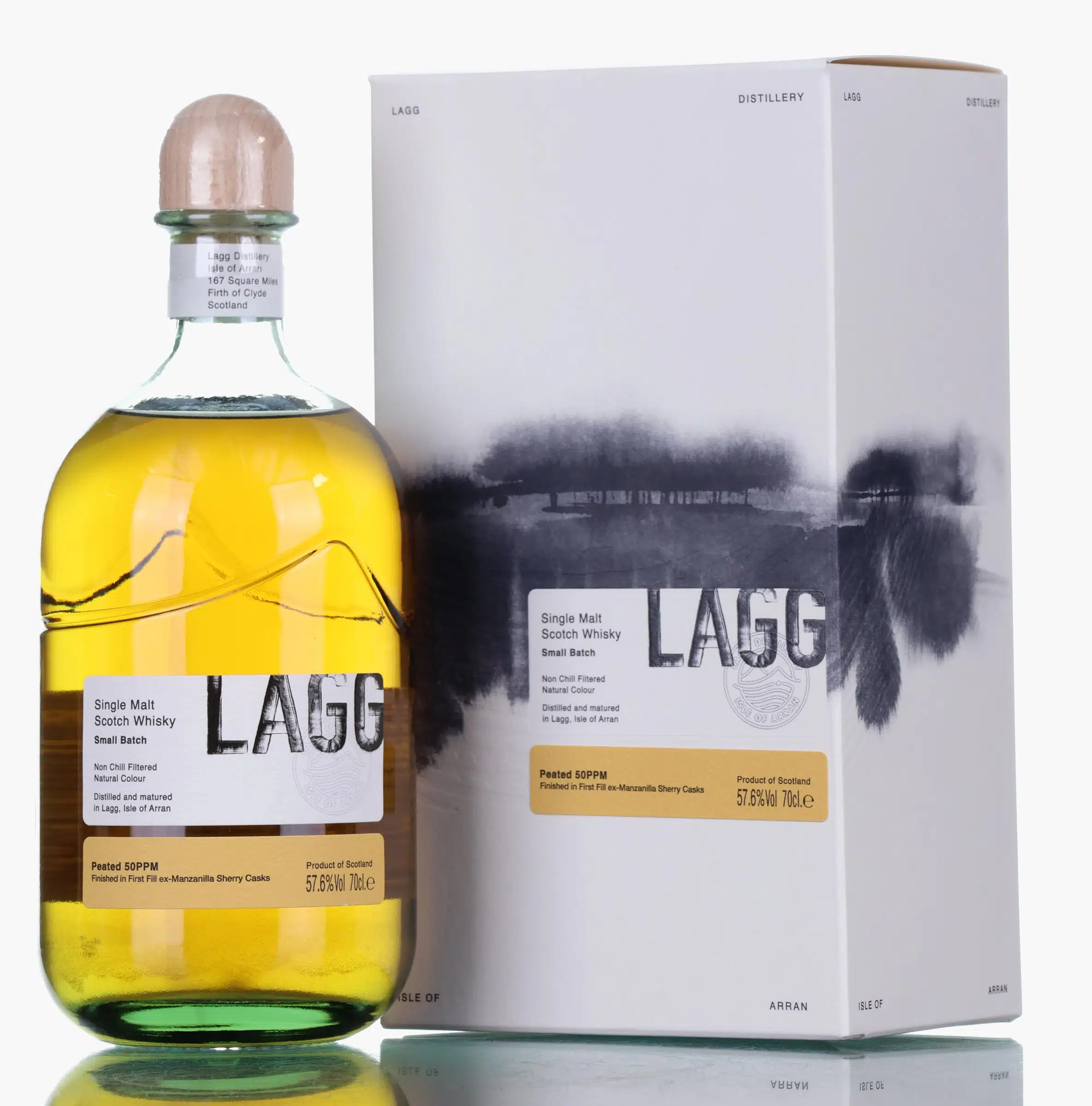 Lagg Small Batch No. Cask Strength, Bourbon & Manzanilla Sherry Cask, Official Bottling, 57.6% whisky bottle
