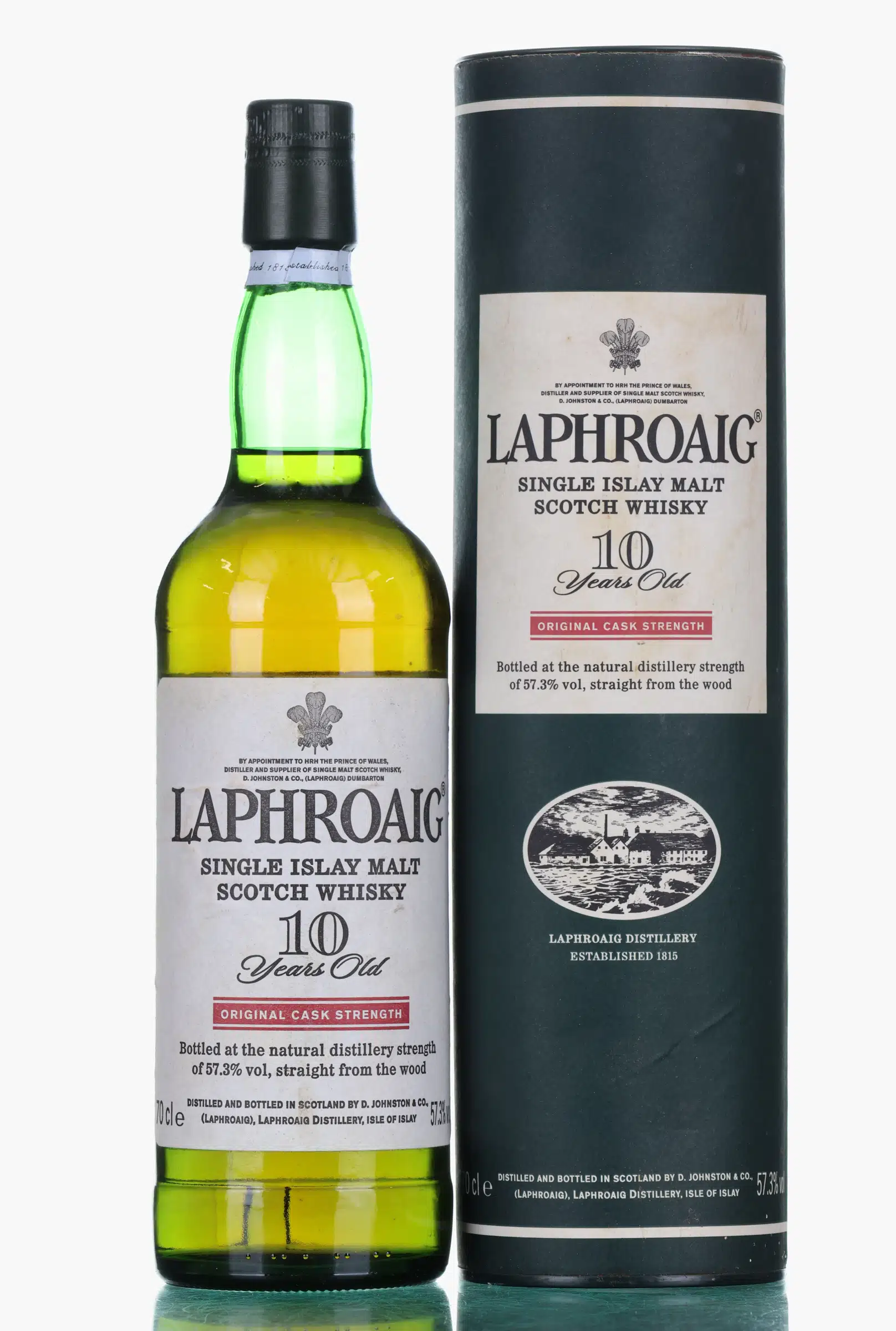 Laphroaig 10 Year Old Original Cask Strength, Bourbon Cask, 57.3% whisky bottle