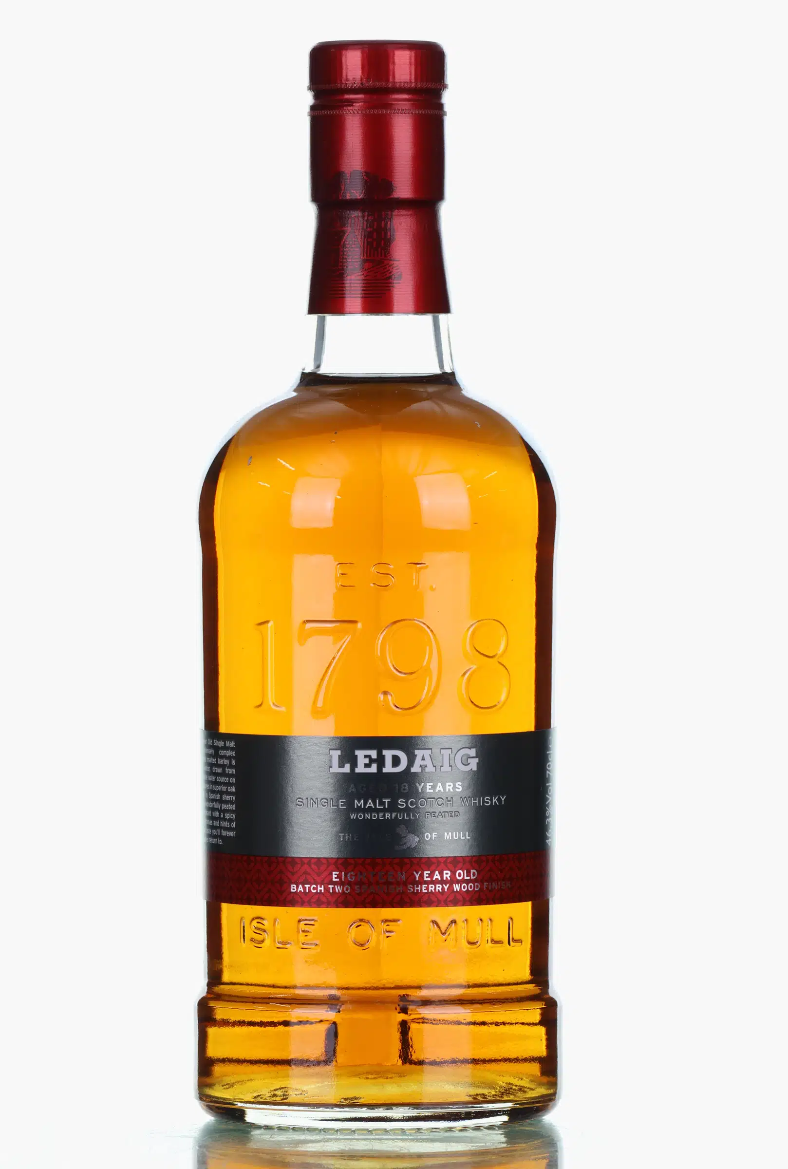 Ledaig Sherry Cask Finish 18 Year Old, Batch No. 2, 2015, 46.3% whisky bottle