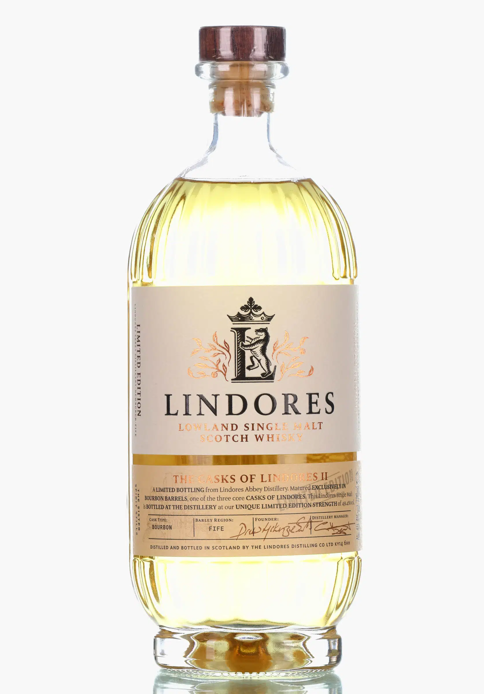 Lindores Cask of Lindores II 4 Year Old, Bourbon Cask, 2023, 49.4% whisky bottle