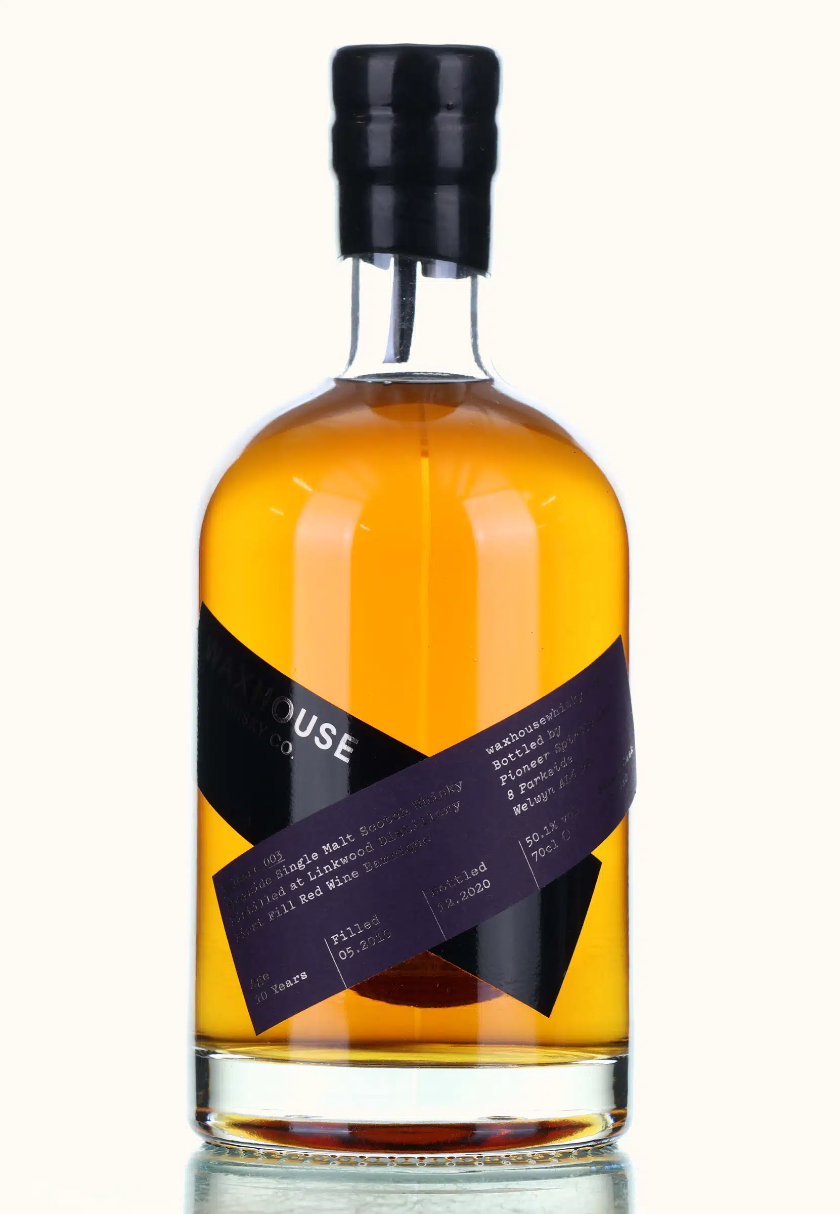 Linkwood 10 Year Old, Wine Cask, Release No. 3, 2010, Waxhouse Whisky Co, 50.1% whisky bottle