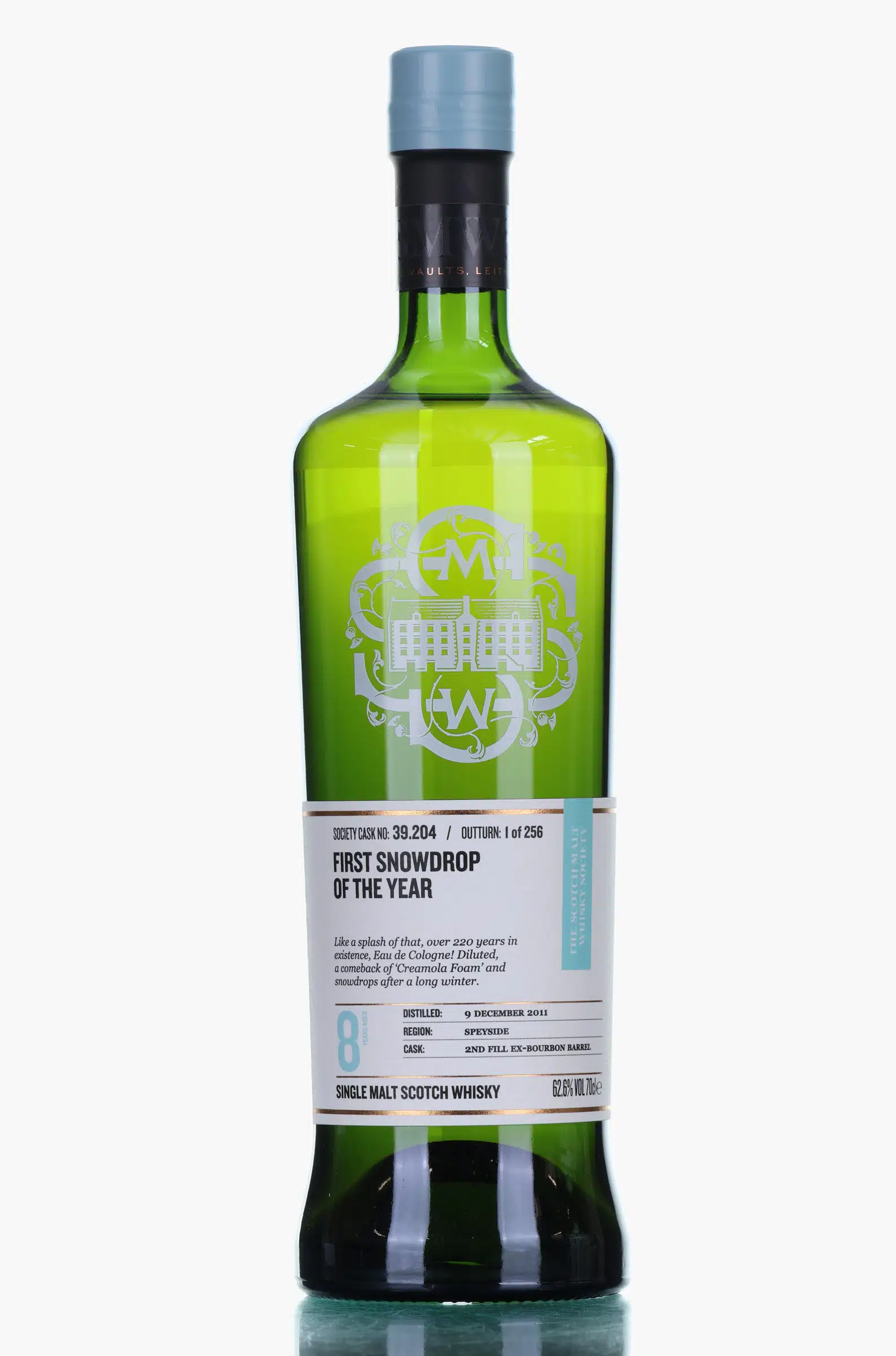 Linkwood First snowdrop of the year 8 Year Old, Ex-Bourbon Cask, Cask #39.204, 2011, The Scotch Malt Whisky Society, 62.6% whisky bottle