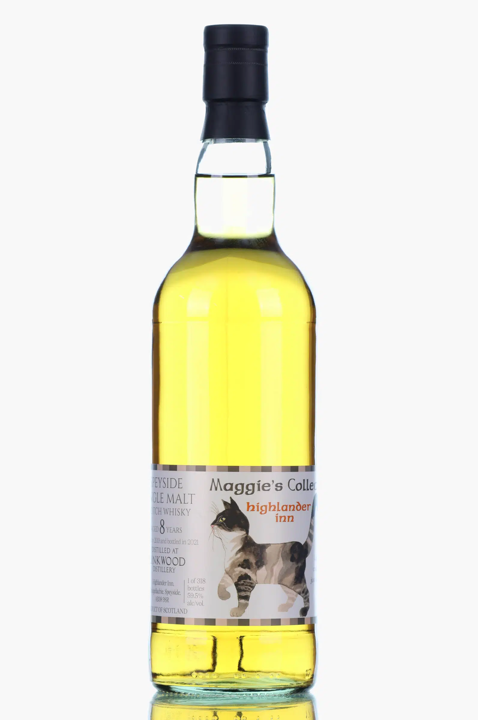 Linkwood Maggie's Collection Highlander Inn 8 Year Old, 2013, Highlander Inn, 59.5% whisky bottle