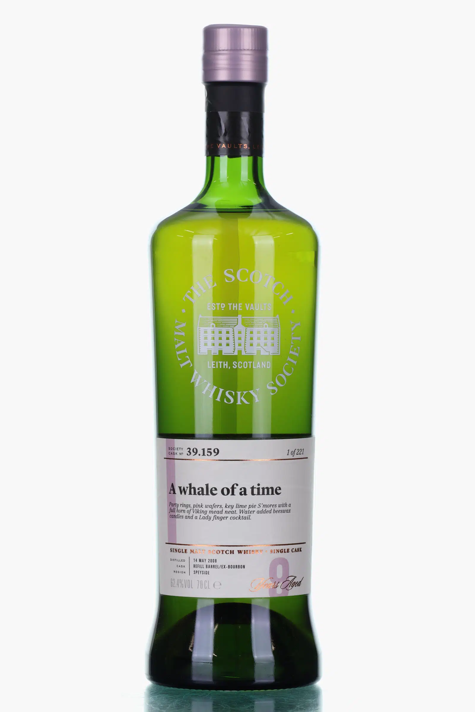 Linkwood 9 Year Old, Bourbon Cask, Cask #159, 2008, Scotch Malt Whisky Society, 62.4% whisky bottle