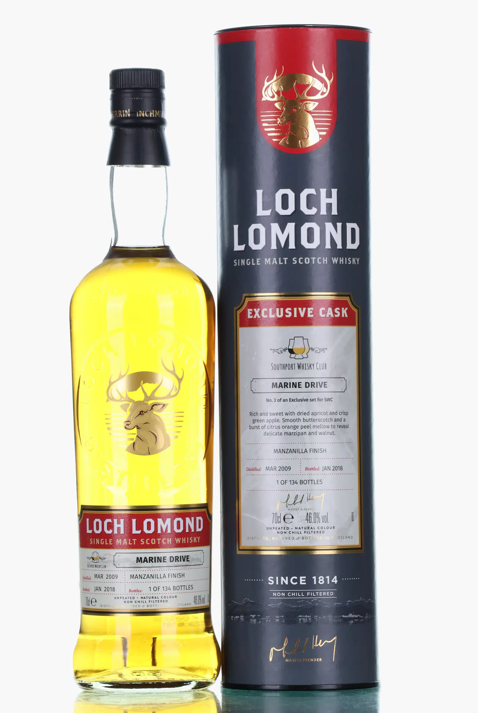 Loch Lomond Marine Drive for Southport Whisky Club 11 Year Old, Refill Hogshead Cask, Cask #19/399-1, 2020, 46% whisky bottle